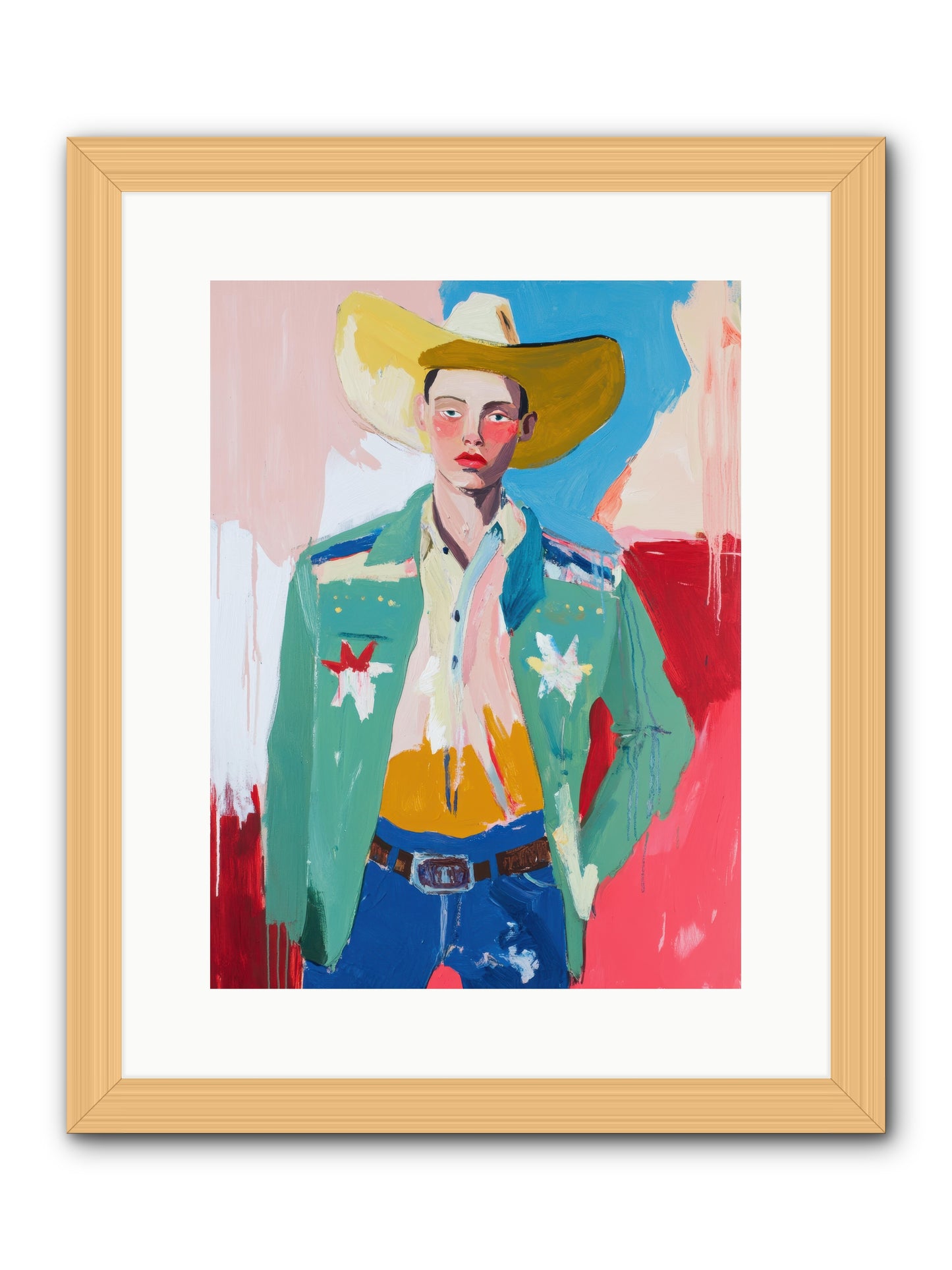 Plains Drifter -- Framed Print - Natural 12x16