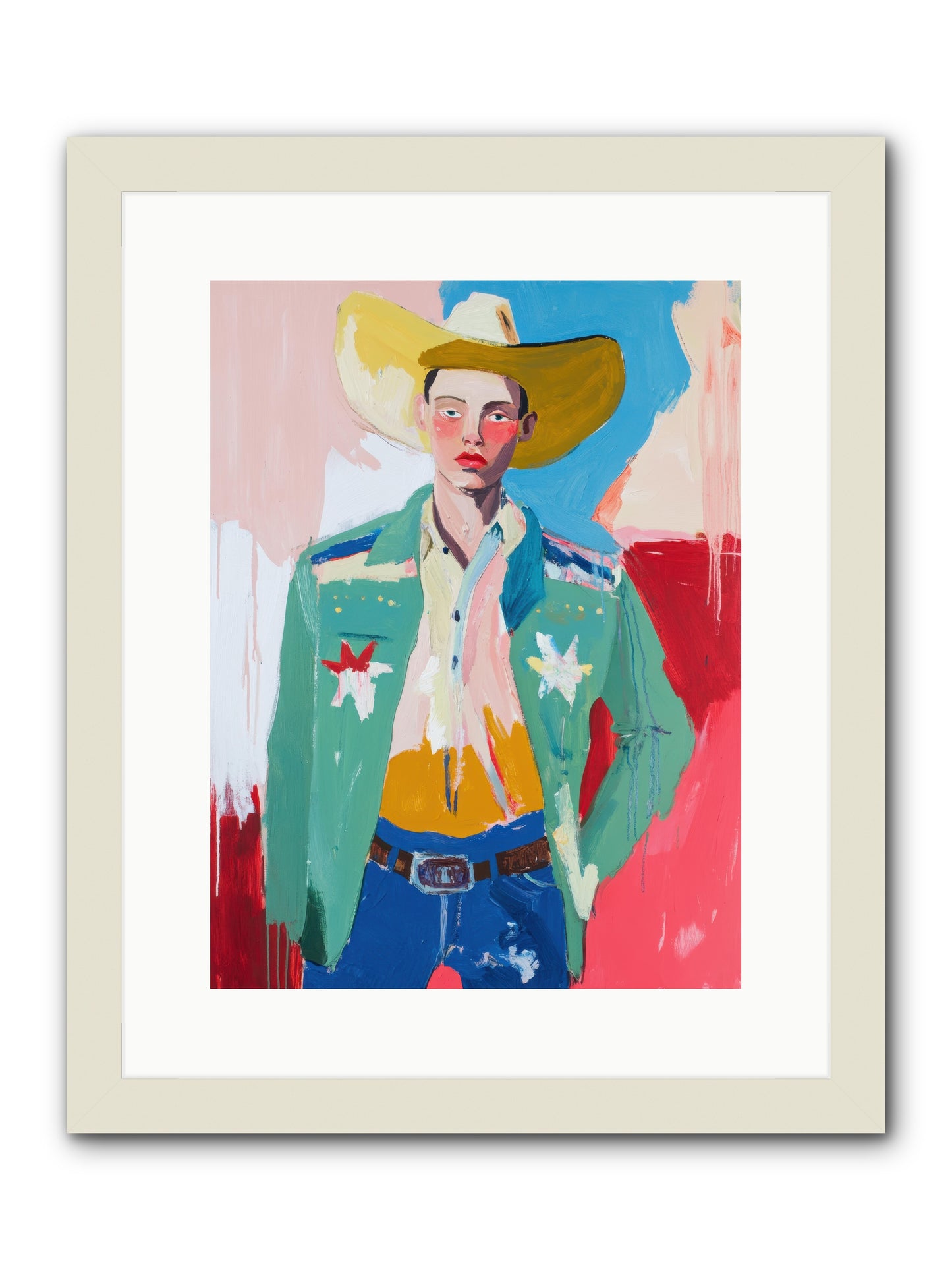 Plains Drifter -- Framed Print - White 12x16