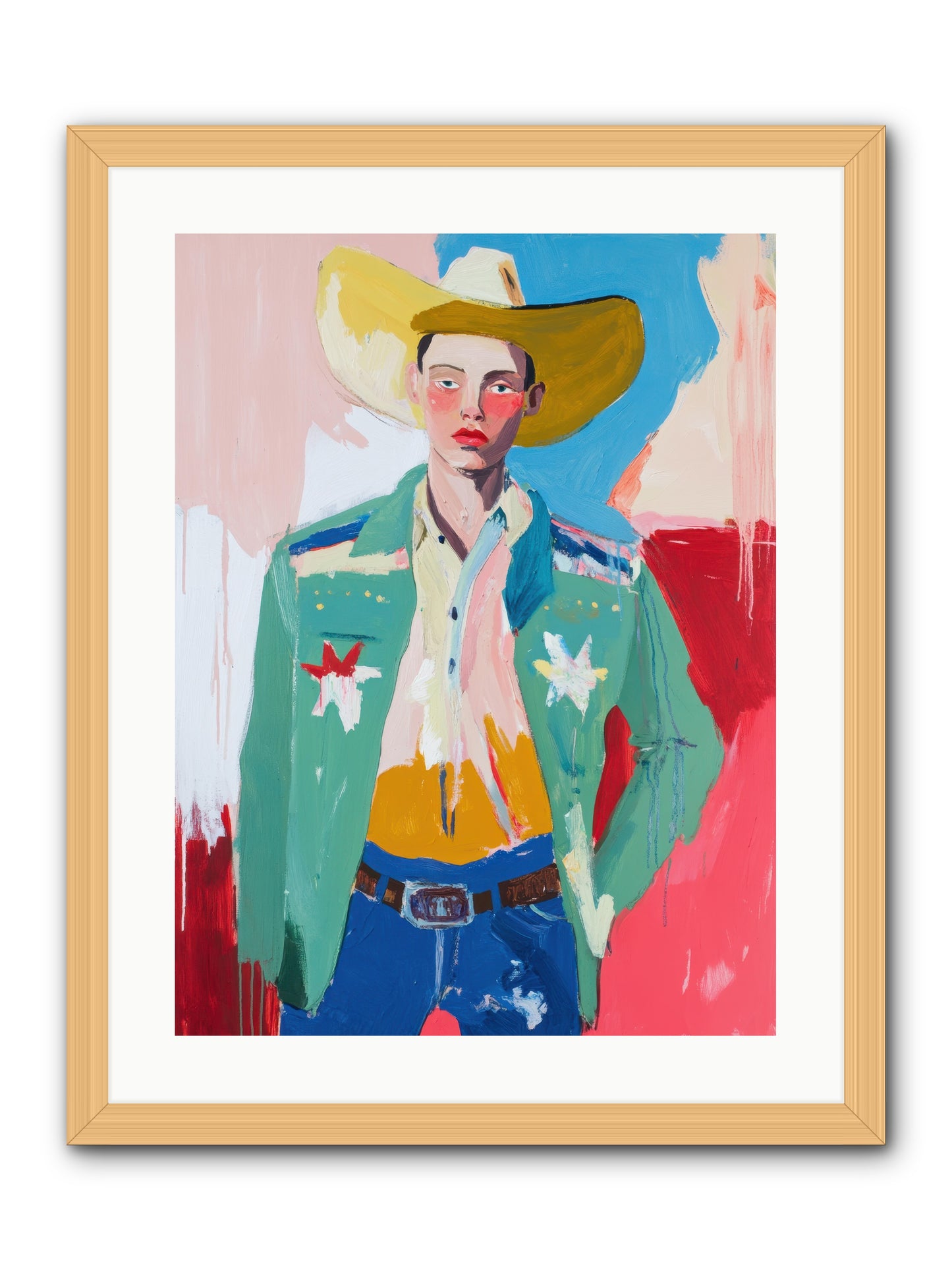 Plains Drifter -- Framed Print - Natural 18x24