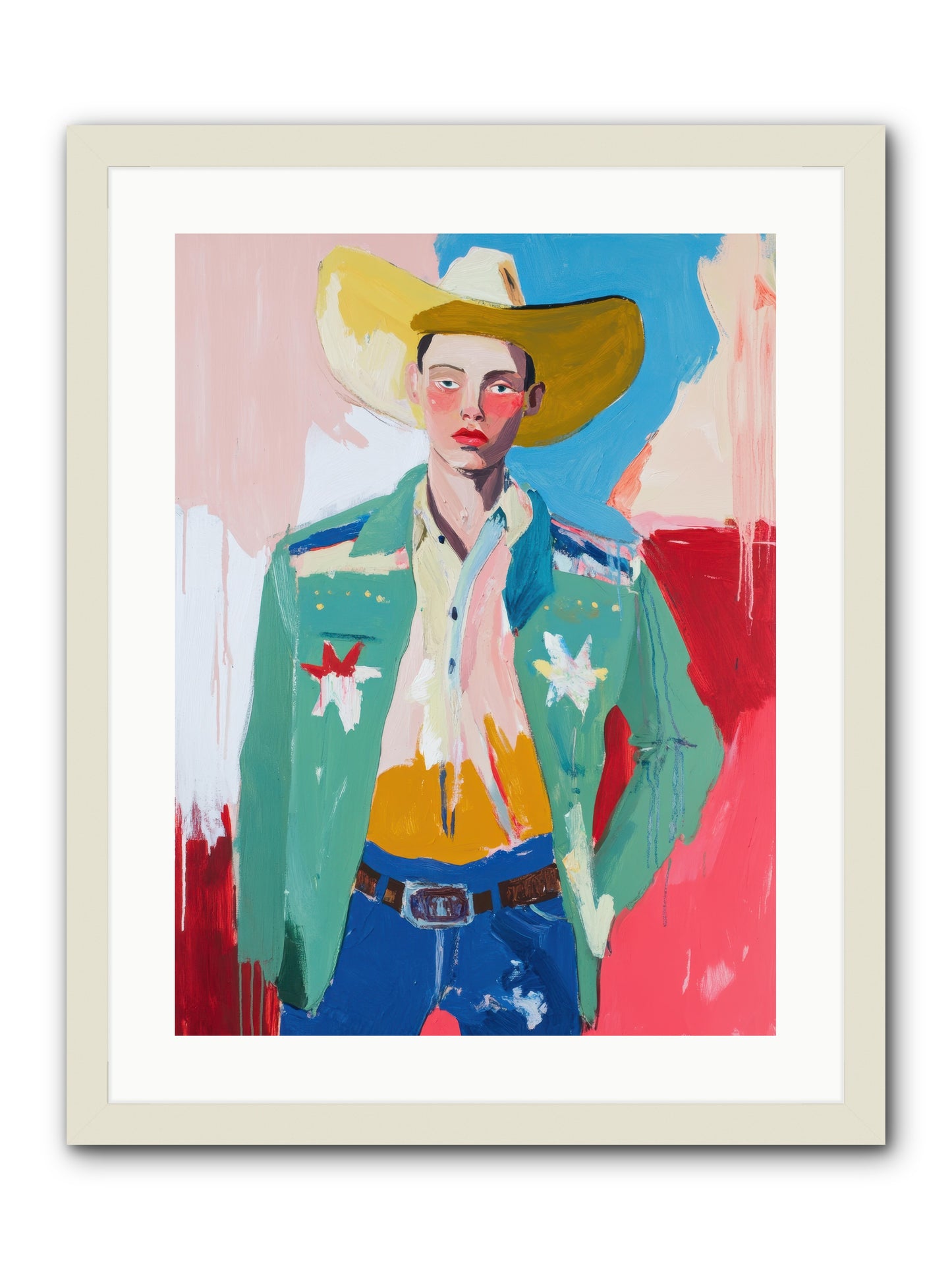 Plains Drifter -- Framed Print - White 18x24