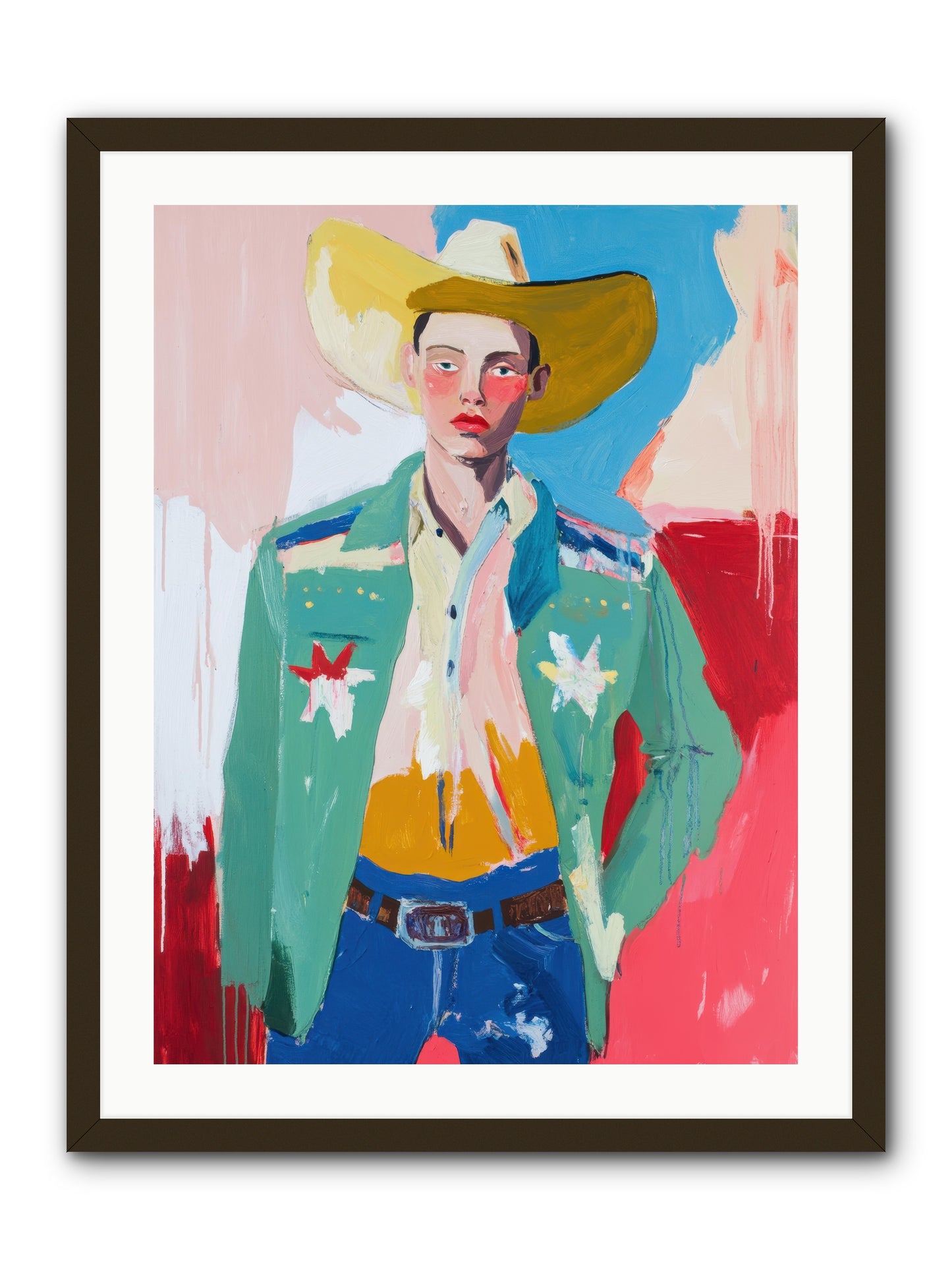 Plains Drifter -- Framed Print - Black 24x32