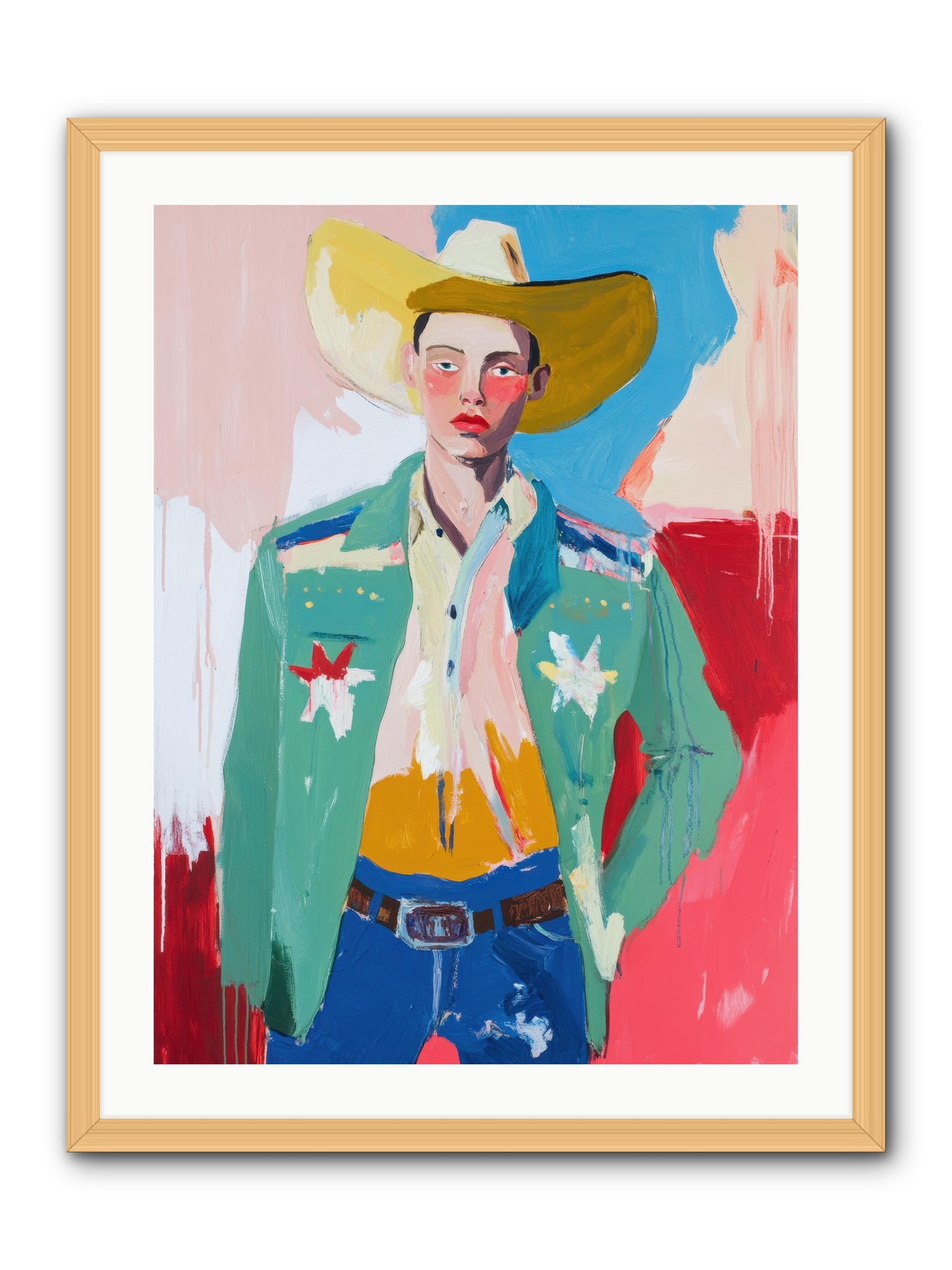 Plains Drifter -- Framed Print - Natural 24x32