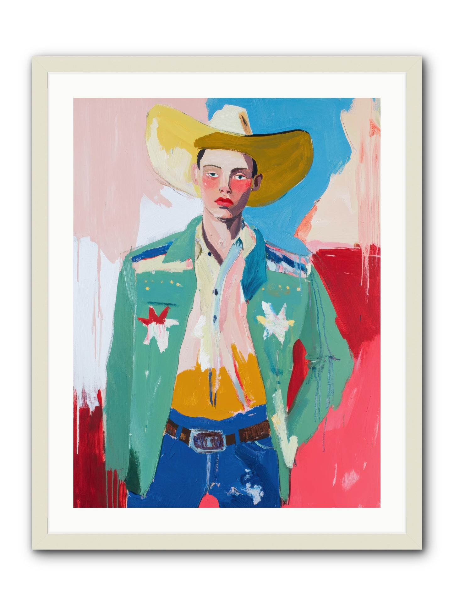 Plains Drifter -- Framed Print - White 24x32