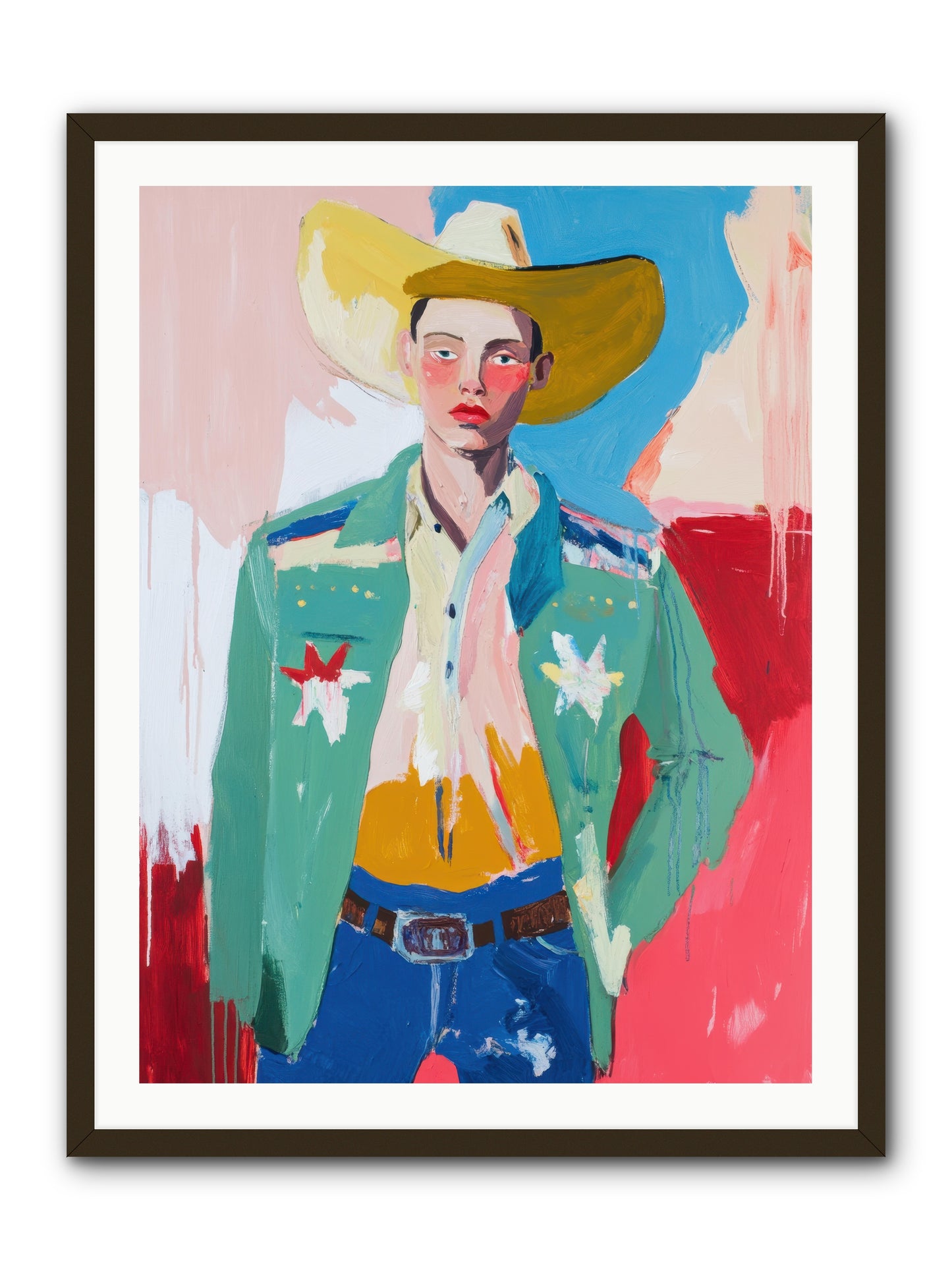 Plains Drifter -- Framed Print - Black 30x40