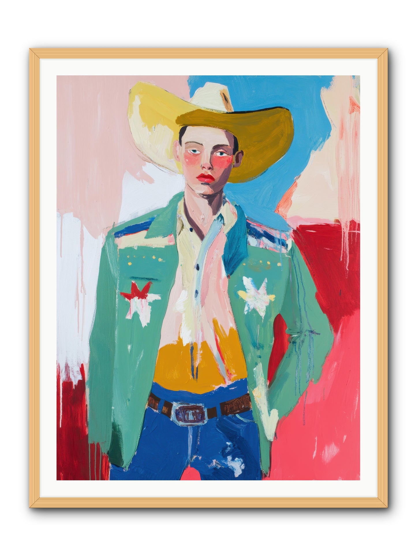 Plains Drifter -- Framed Print - Natural 36x48