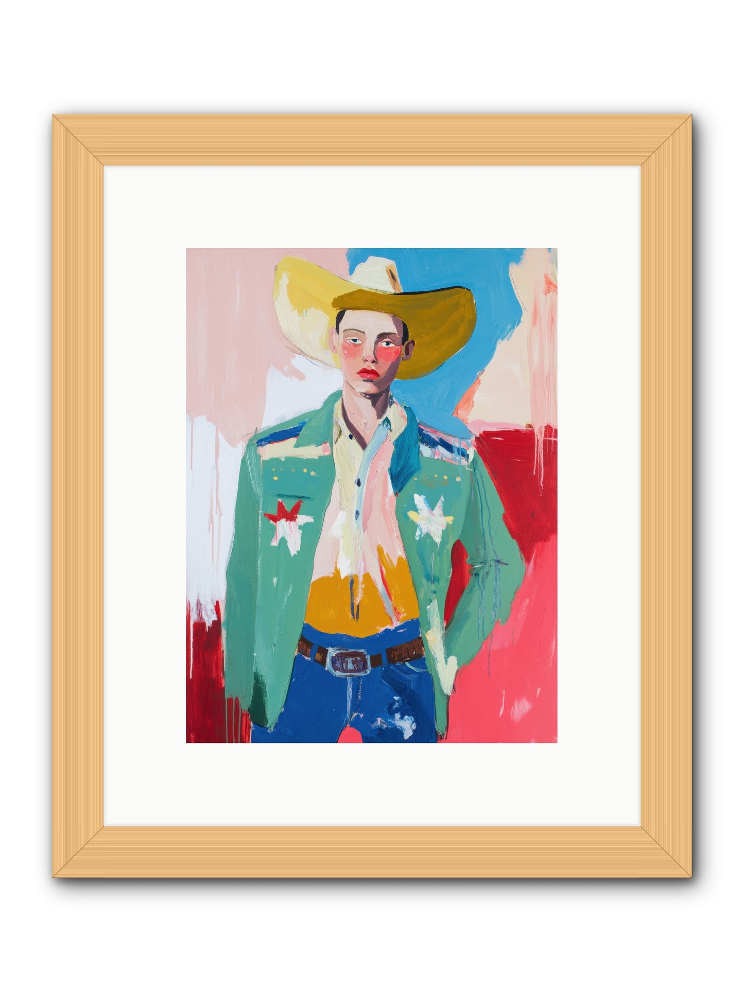 Plains Drifter -- Framed Print - Natural 9x12