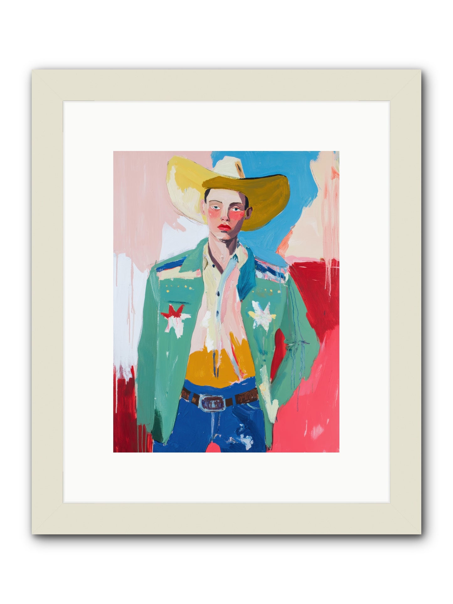Plains Drifter -- Framed Print - White 9x12