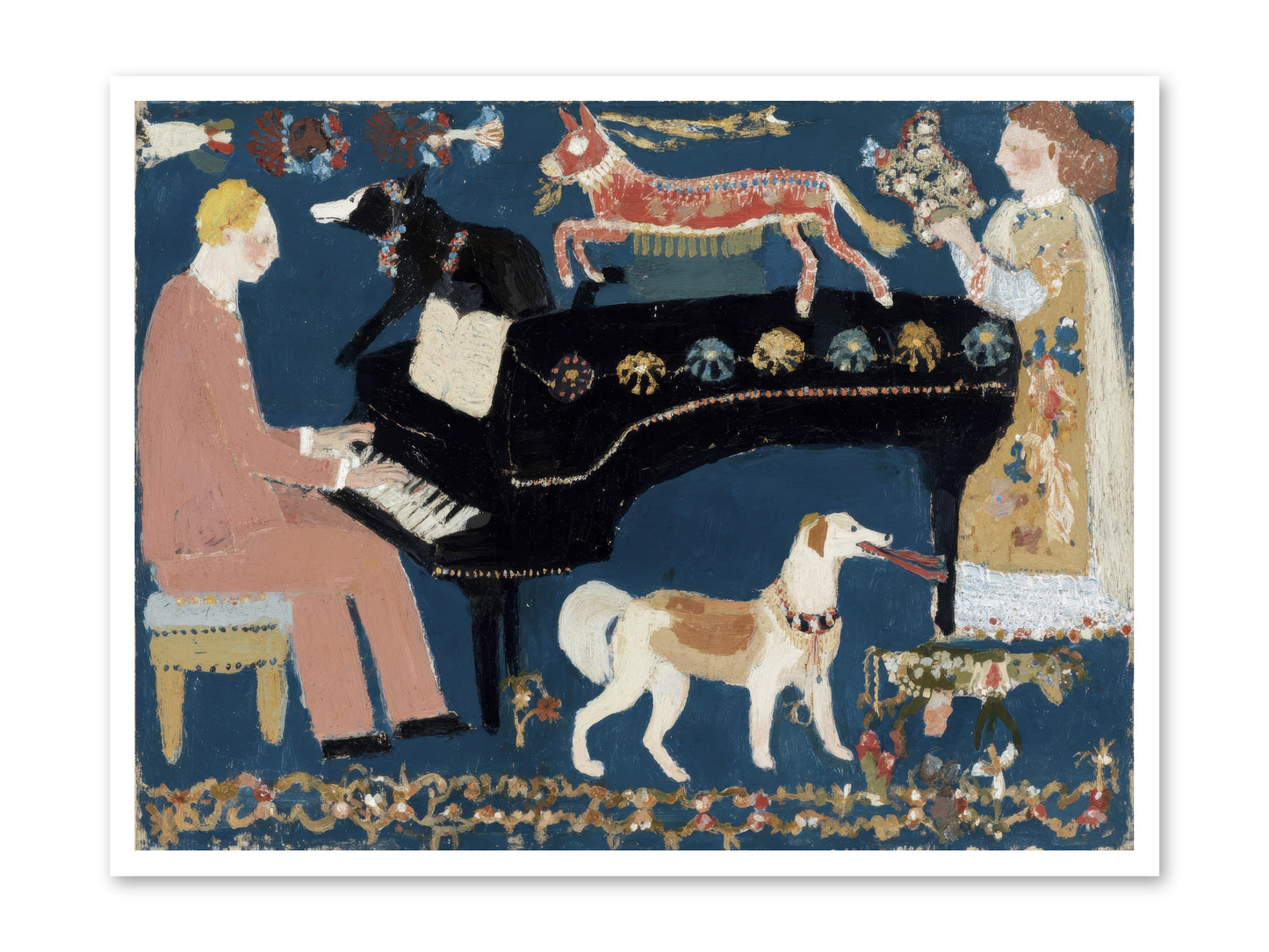 Playing Piano with wolves -- Paper Print 40x30