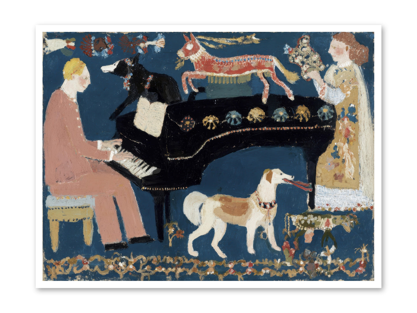 Playing Piano with wolves -- Paper Print 48x36