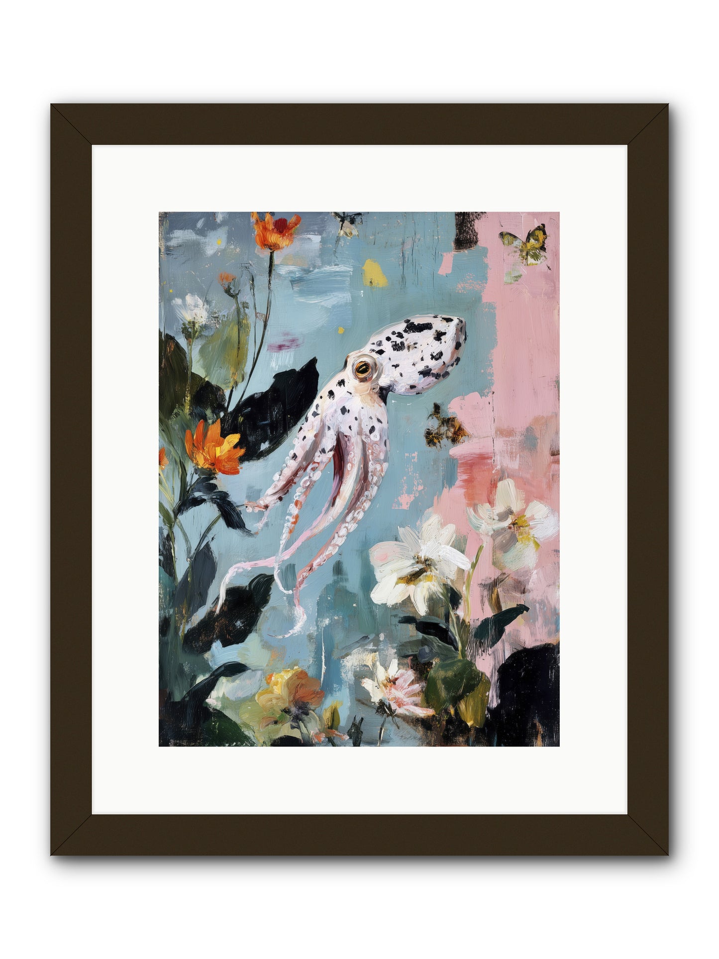 Playing in Blue -- Framed Print - Black 12x16