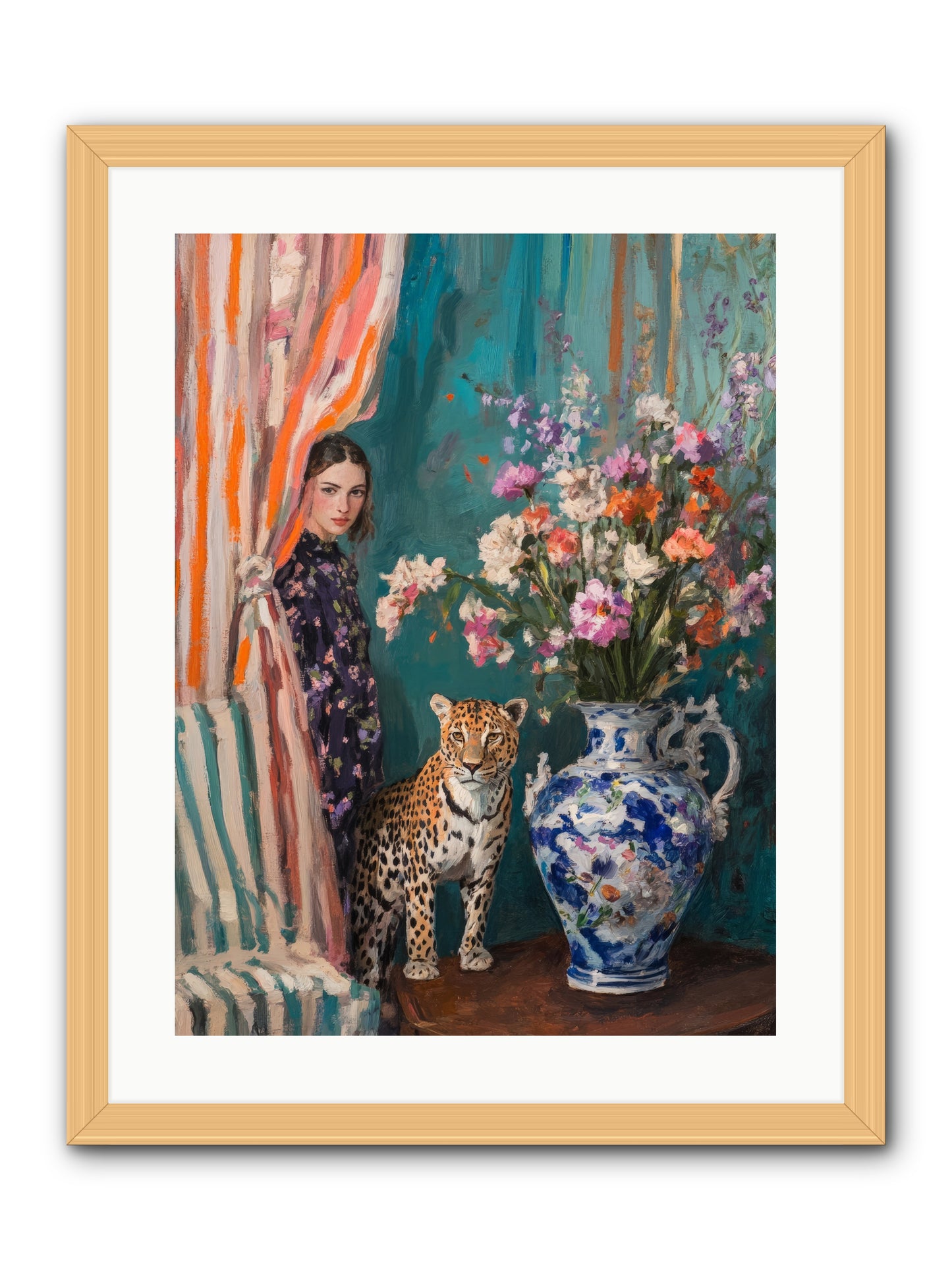 Plays and Charades -- Framed Print - Natural 18x24