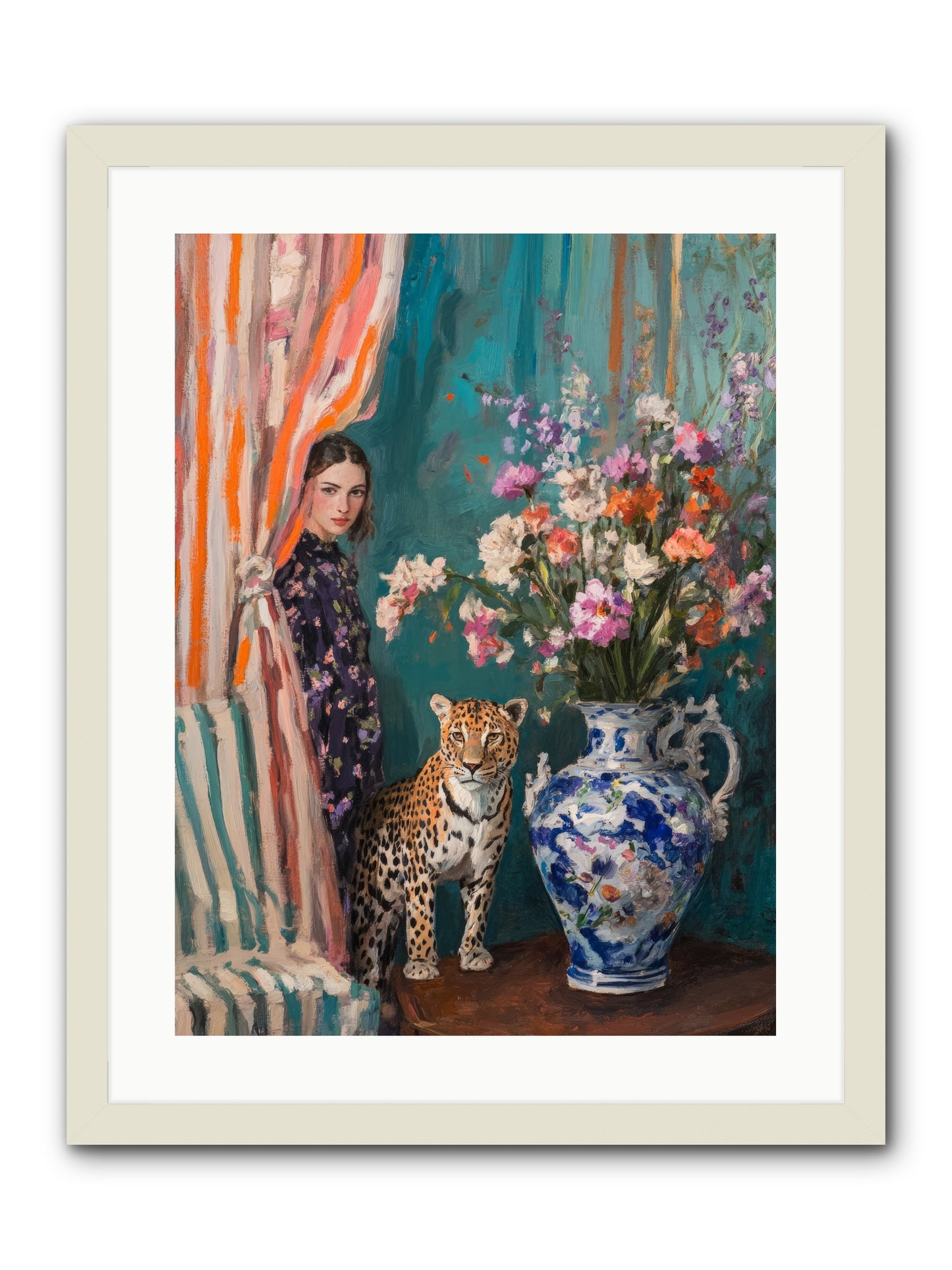 Plays and Charades -- Framed Print - White 18x24