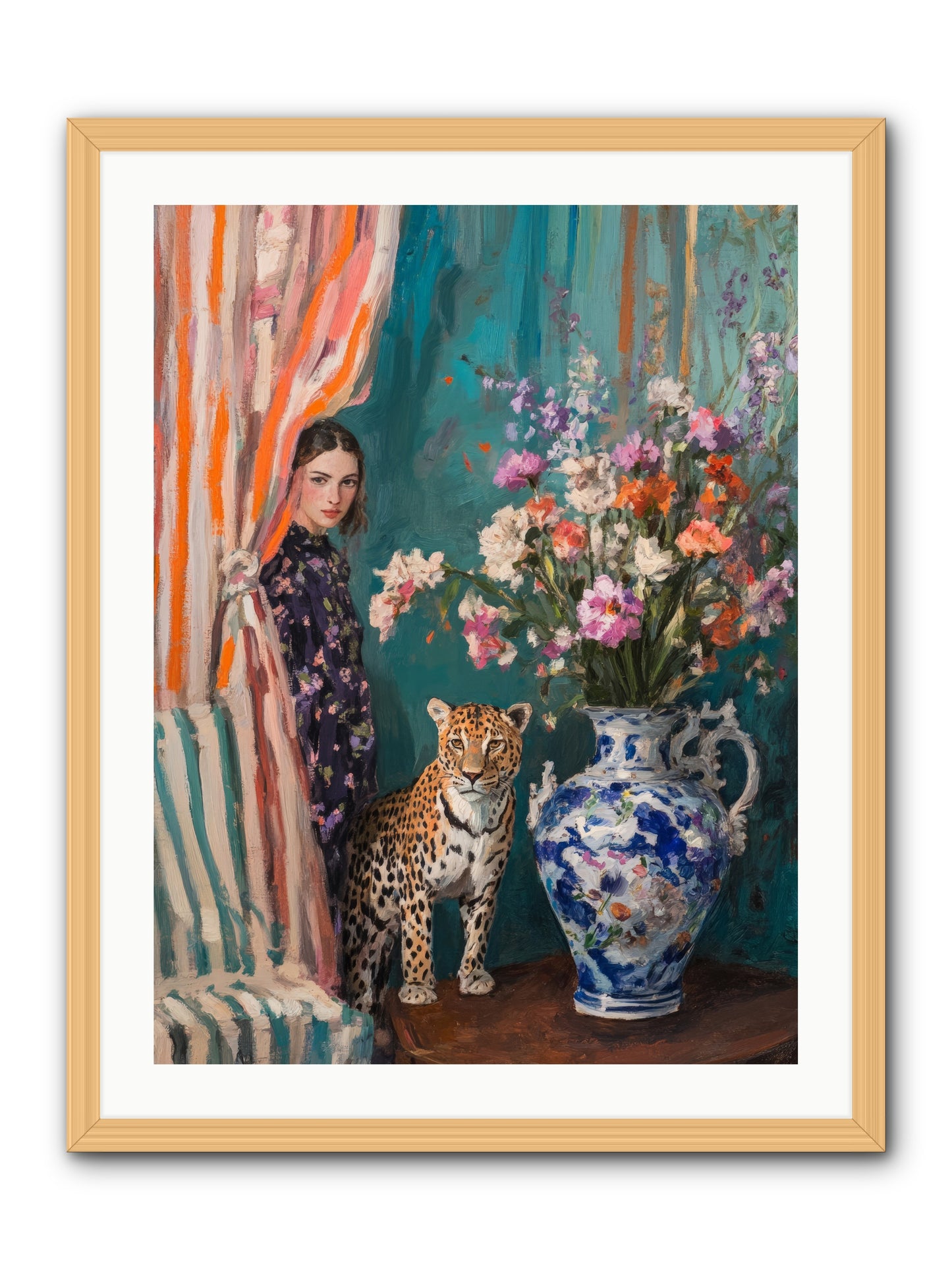 Plays and Charades -- Framed Print - Natural 24x32