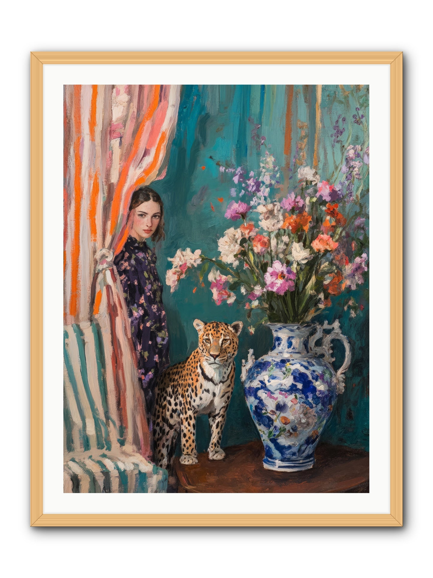 Plays and Charades -- Framed Print - Natural 30x40