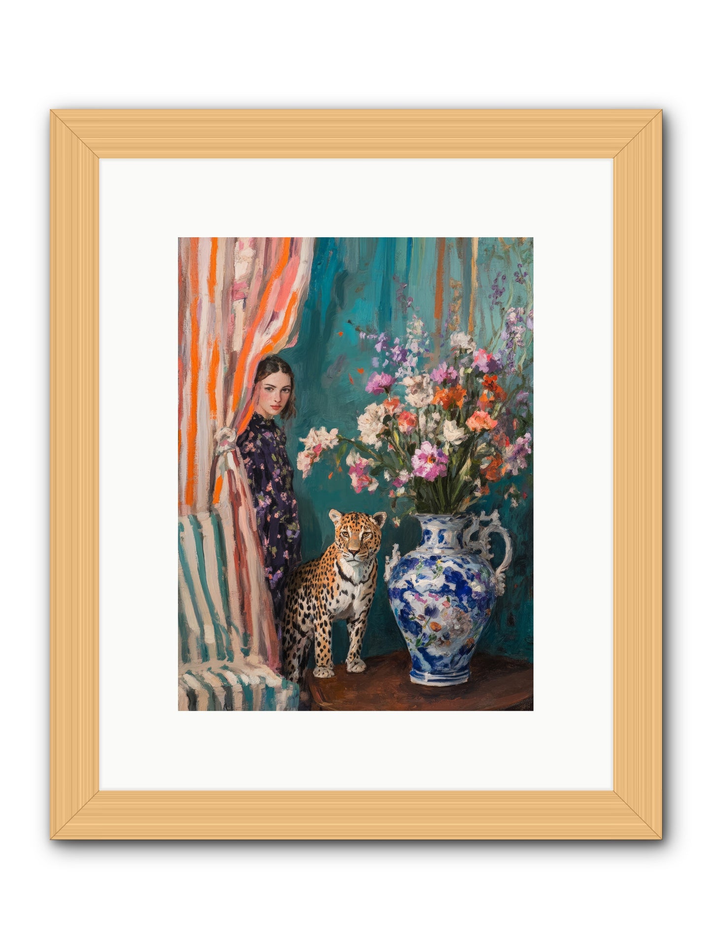 Plays and Charades -- Framed Print - Natural 9x12