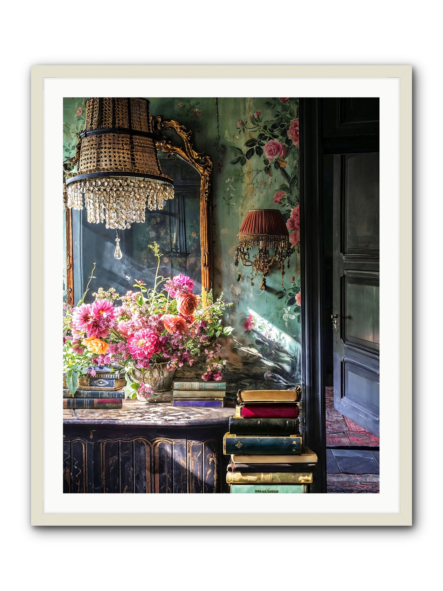 Pleasantly Surprised -- Framed Print - White 32x40