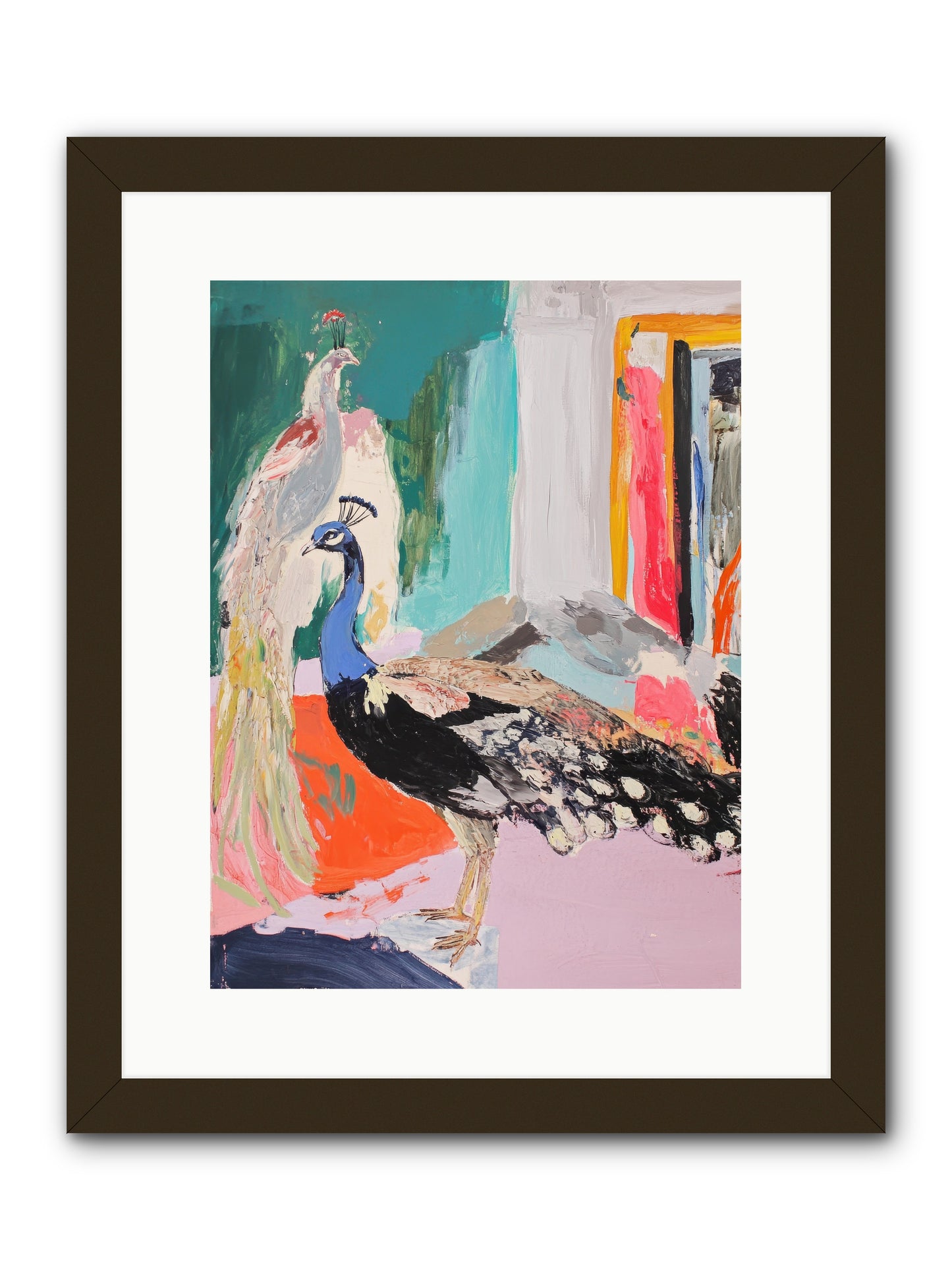 Plumage In The Parlor -- Framed Print - Black 12x16