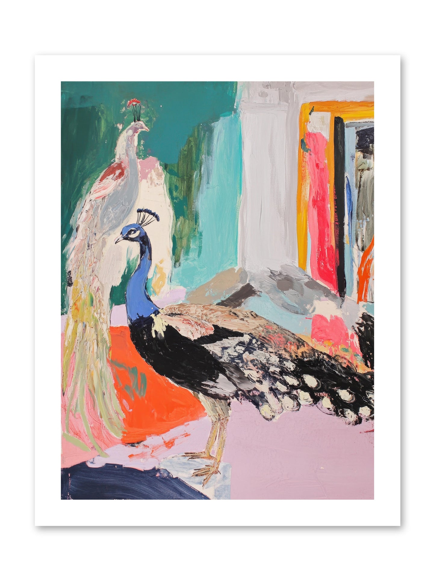 Plumage In The Parlor -- Paper Print 12x16