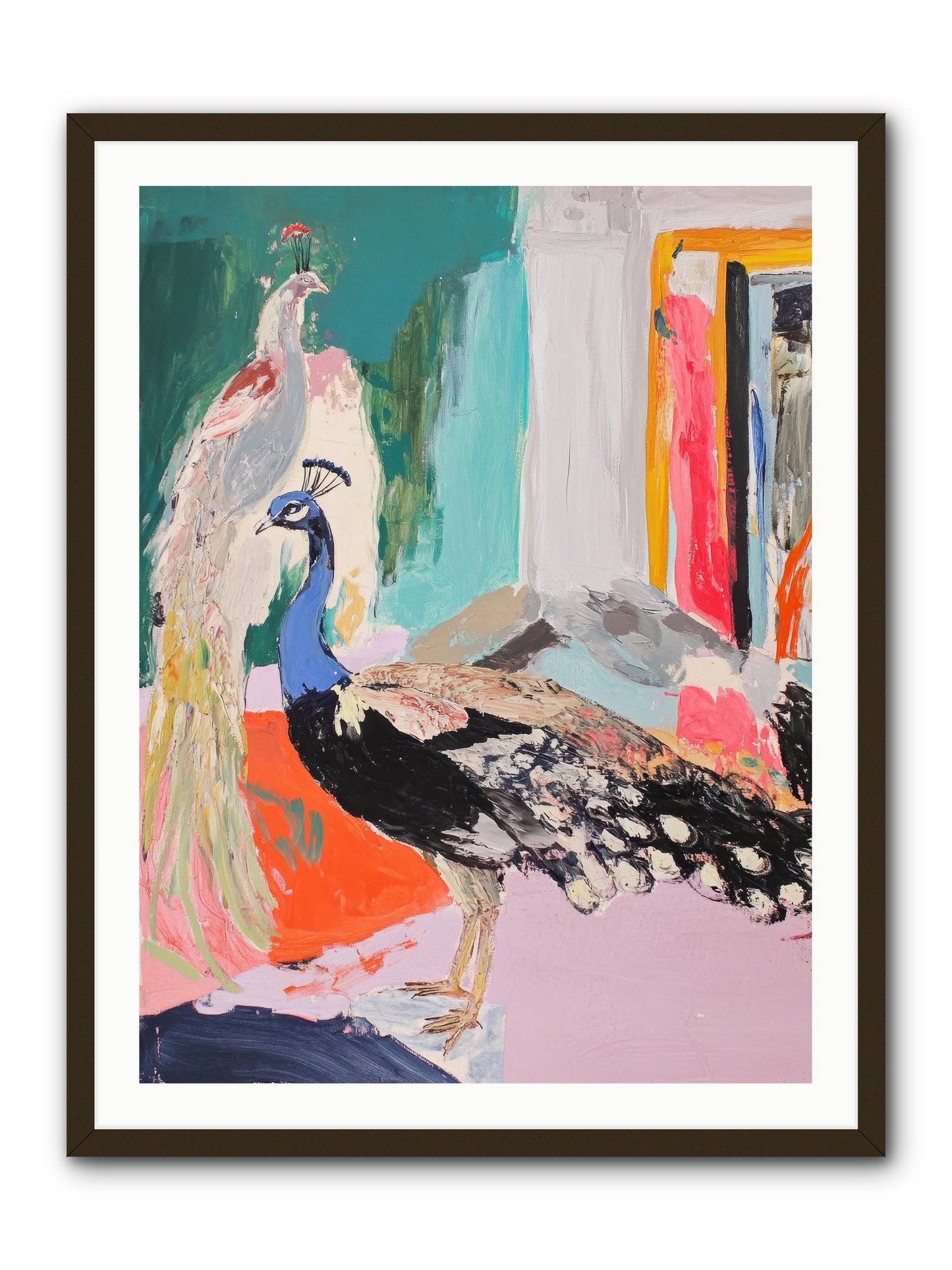 Plumage In The Parlor -- Framed Print - Black 30x40