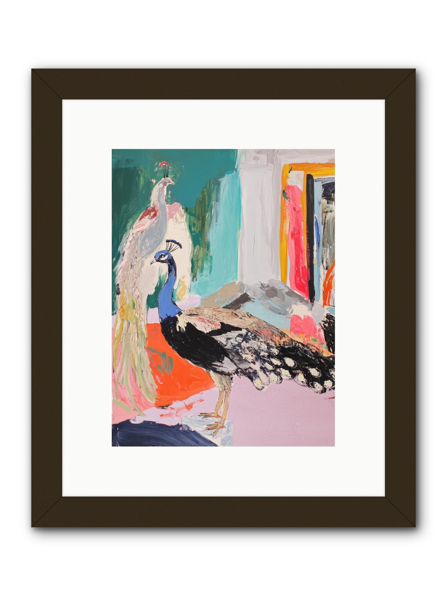 Plumage In The Parlor -- Framed Print - Black 9x12