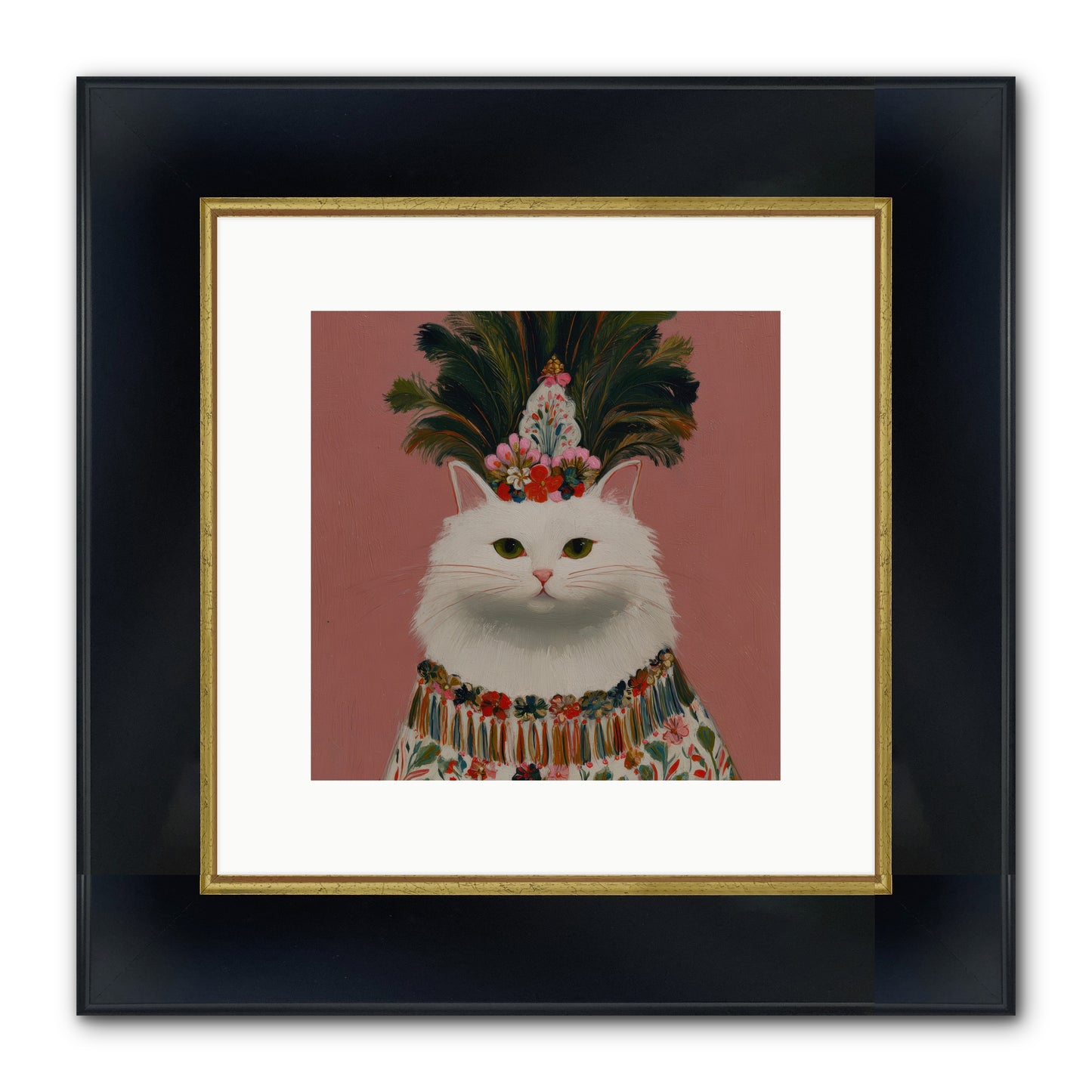 Plume and Petal — Plume-and-Petal-10x10-Framed-Print-Wide-Black-w-Gold.jpg