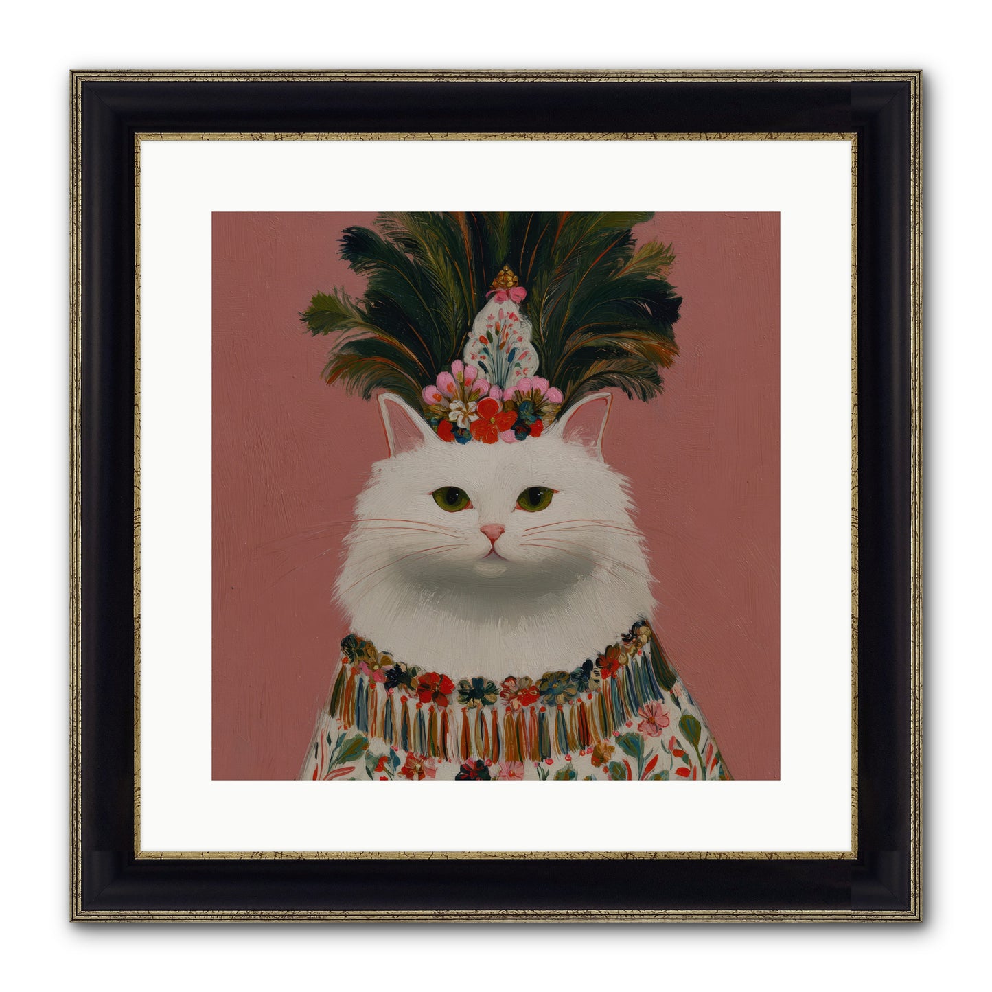 Plume and Petal — Plume-and-Petal-16x16-Framed-Print-Black-Gold.jpg