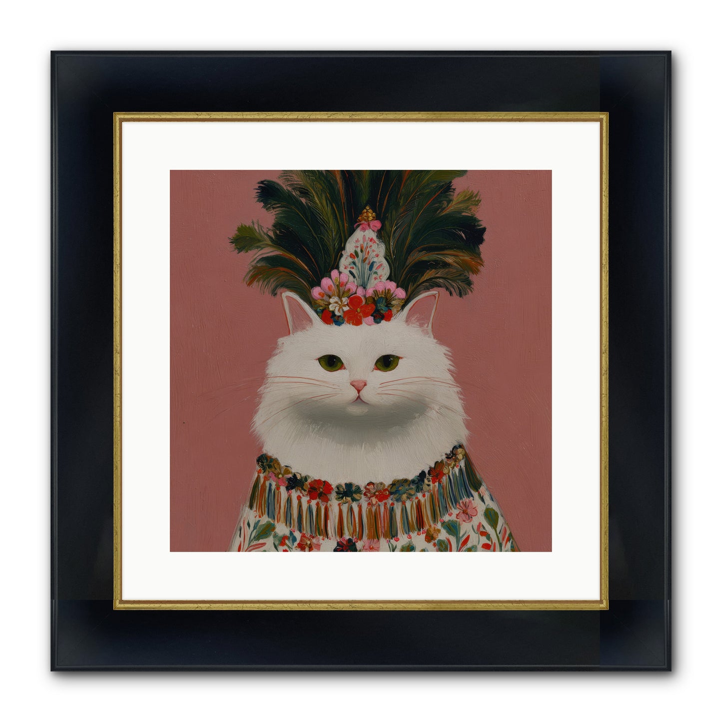 Plume and Petal — Plume-and-Petal-16x16-Framed-Print-Wide-Black-w-Gold.jpg
