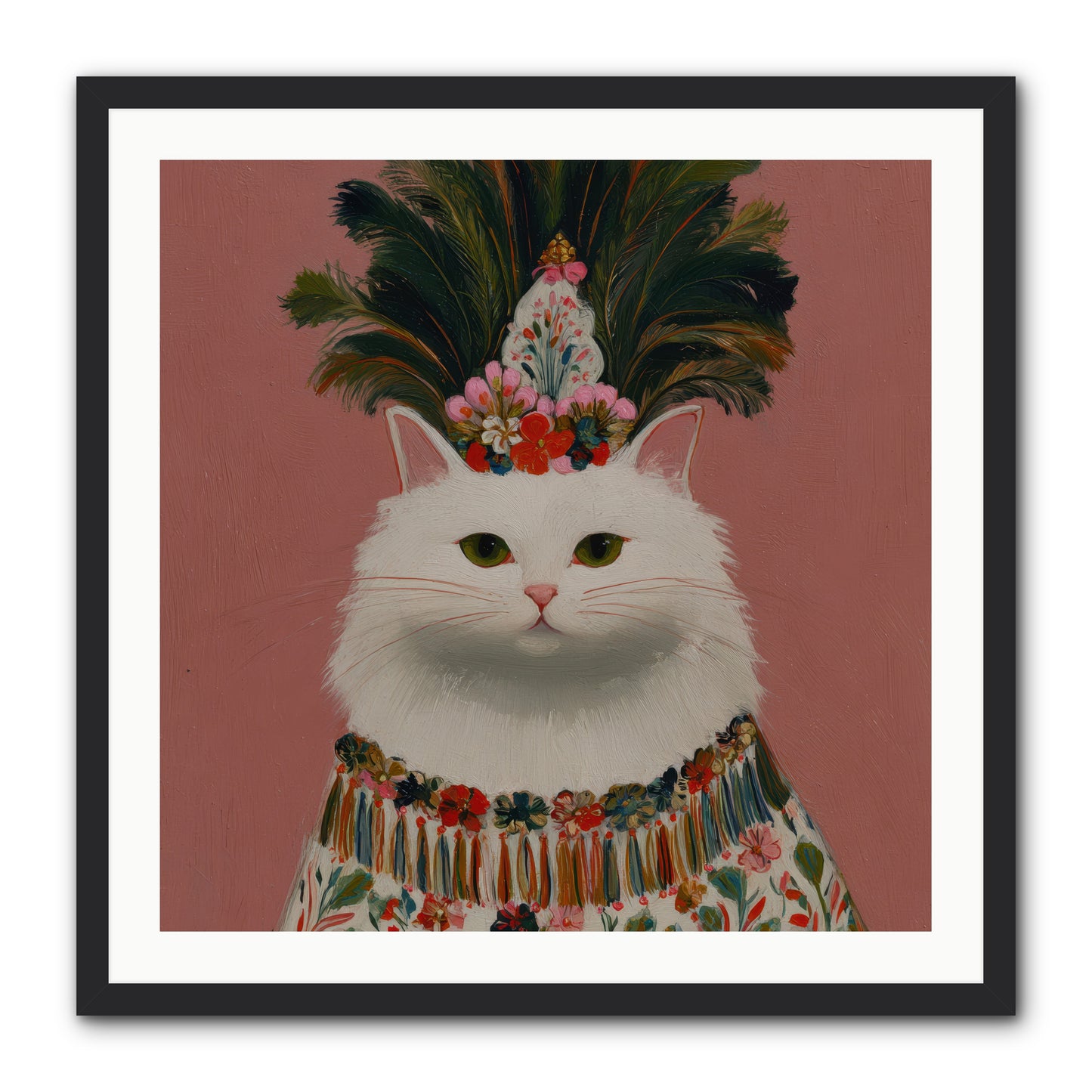 Plume and Petal — Plume-and-Petal-30x30-Framed-Print-Black.jpg