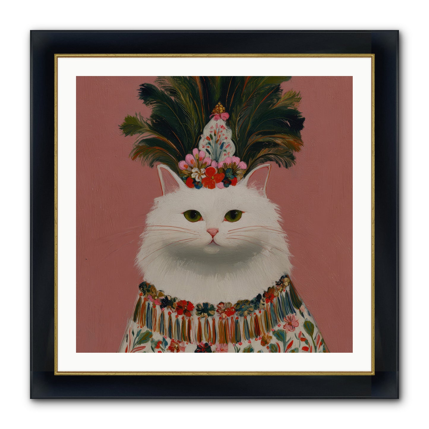 Plume and Petal — Plume-and-Petal-30x30-Framed-Print-Wide-Black-w-Gold.jpg