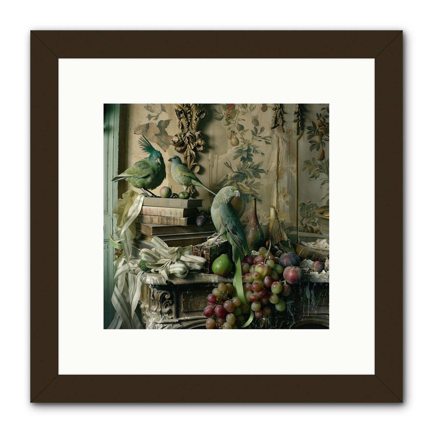 Plumes Of The Belle Époque -- Framed Print - Black 10x10
