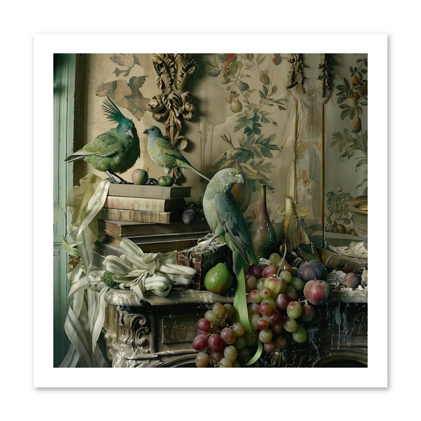 Plumes Of The Belle Époque -- Loose Canvas Print 16x16