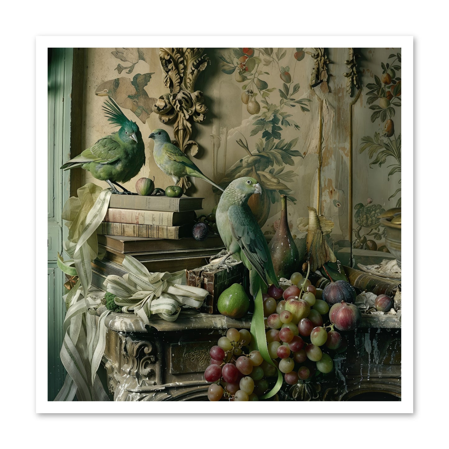 Plumes Of The Belle Époque -- Loose Canvas Print 30x30