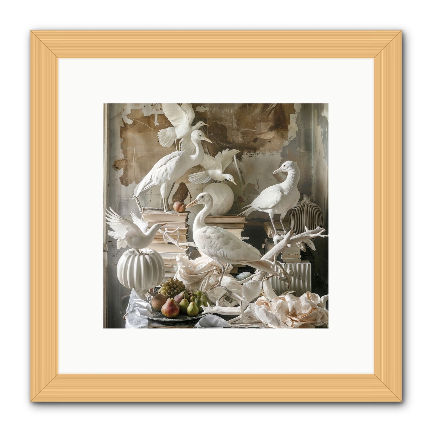 Plumes Of The Grand Tour -- Framed Print - Natural 10x10