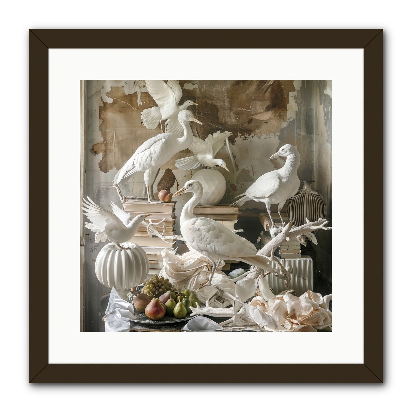 Plumes Of The Grand Tour -- Framed Print - Black 16x16