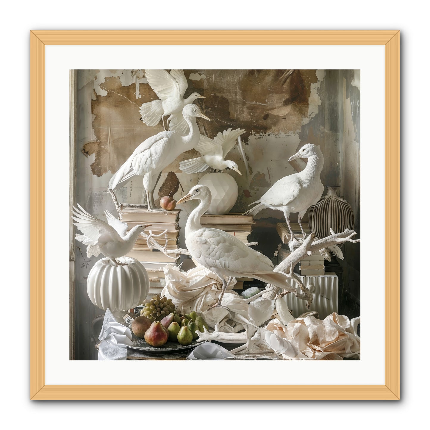 Plumes Of The Grand Tour -- Framed Print - Natural 24x24