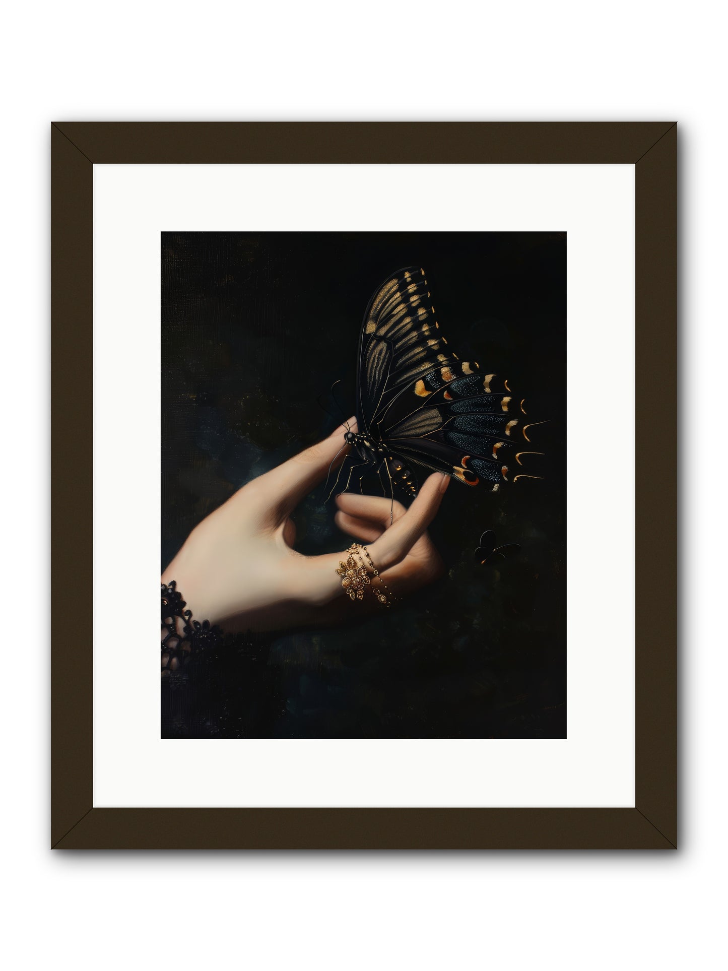 Poe's Midnight -- Framed Print - Black 12x15