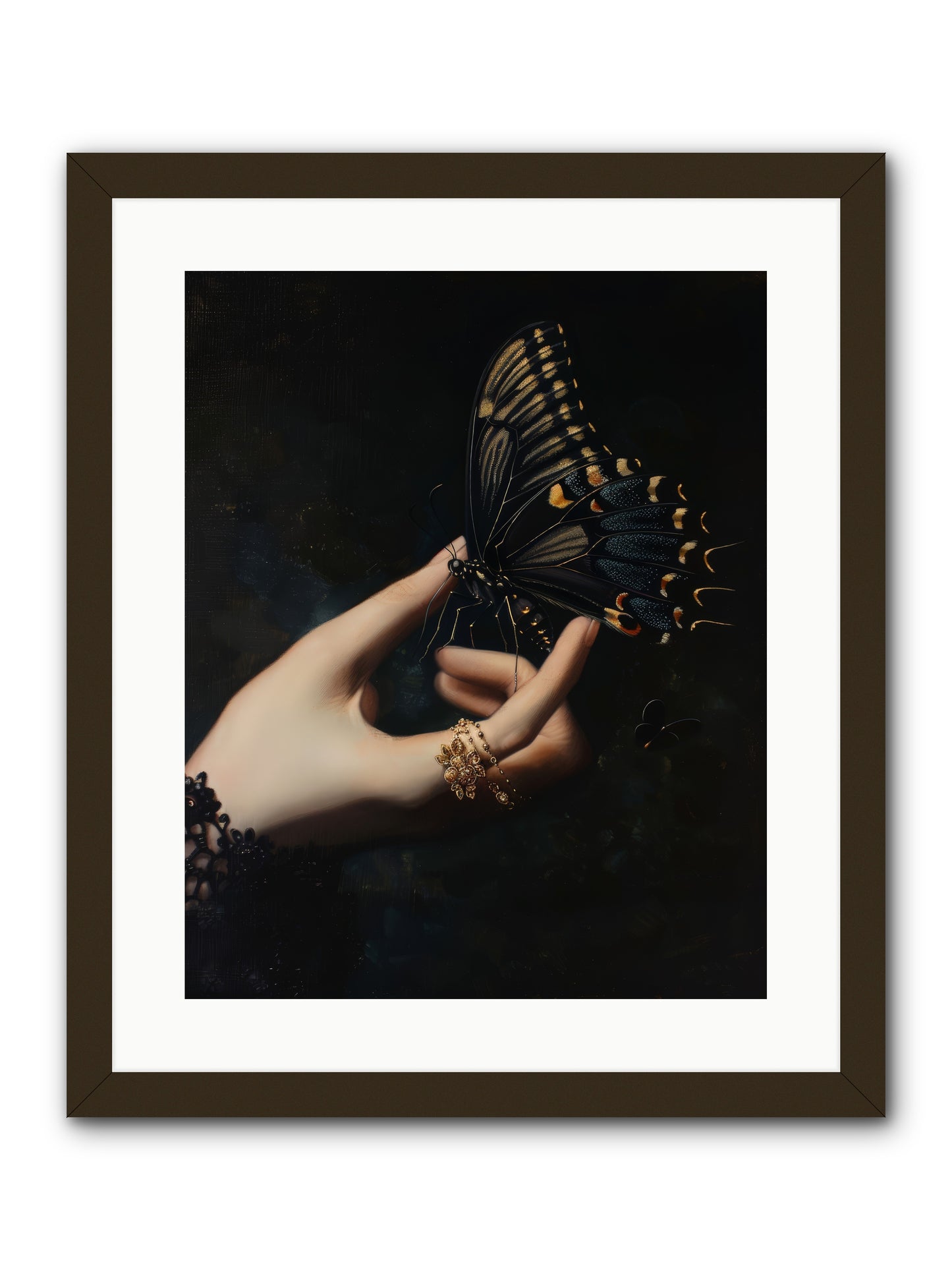 Poe's Midnight -- Framed Print - Black 16x20