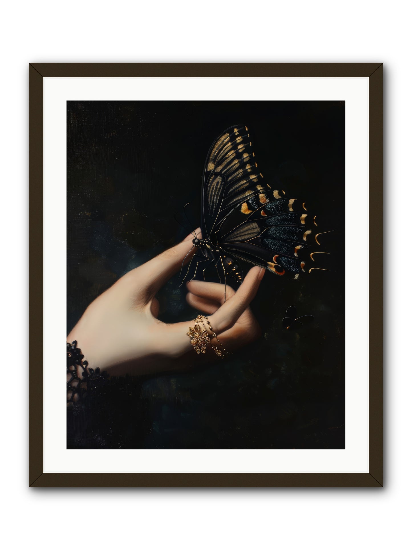 Poe's Midnight -- Framed Print - Black 24x30