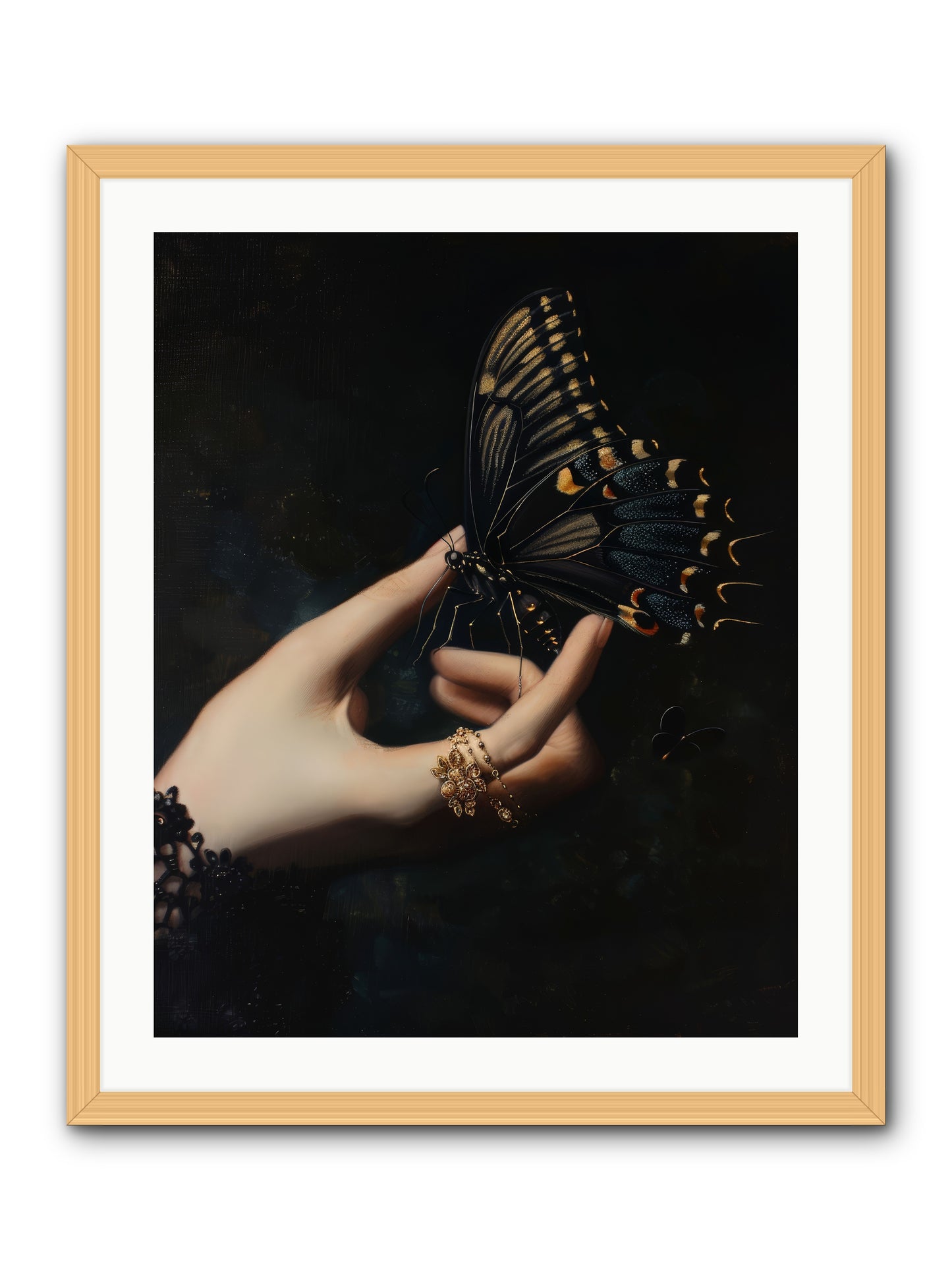 Poe's Midnight -- Framed Print - Natural 24x30