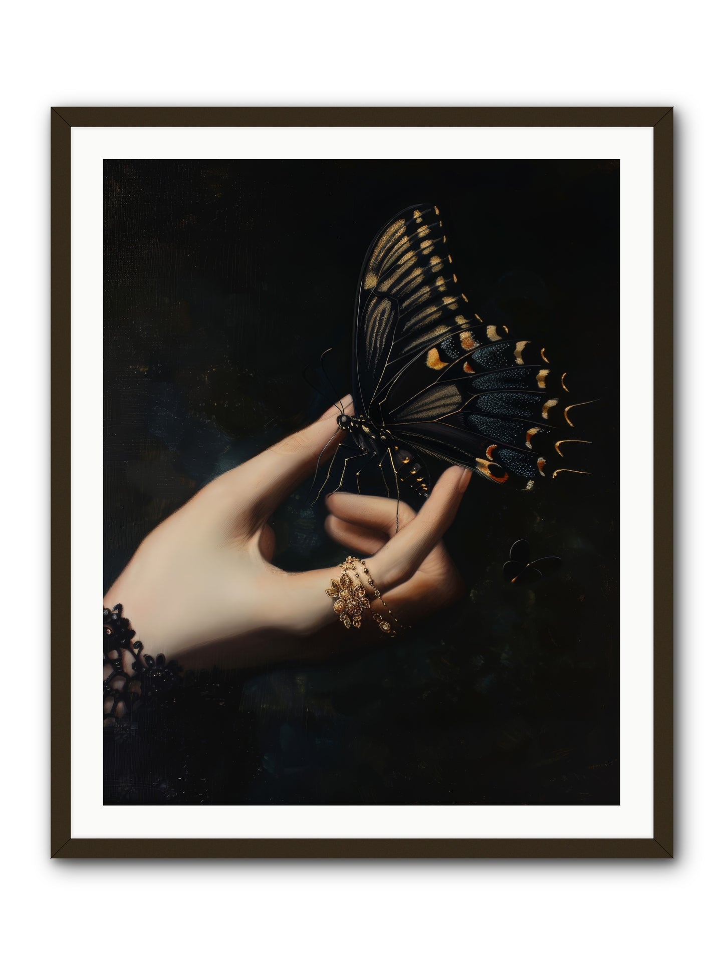 Poe's Midnight -- Framed Print - Black 32x40
