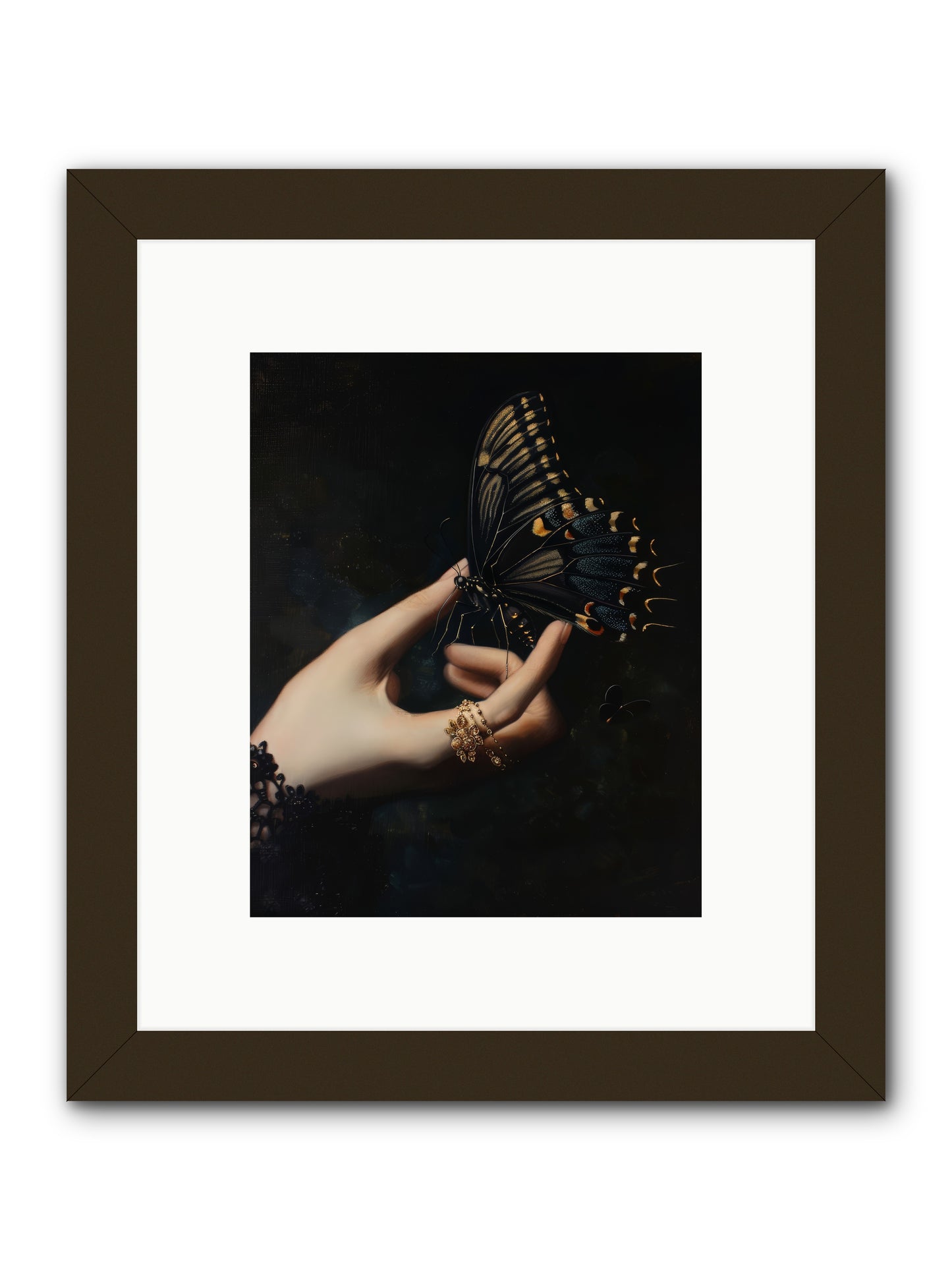 Poe's Midnight -- Framed Print - Black 8x10