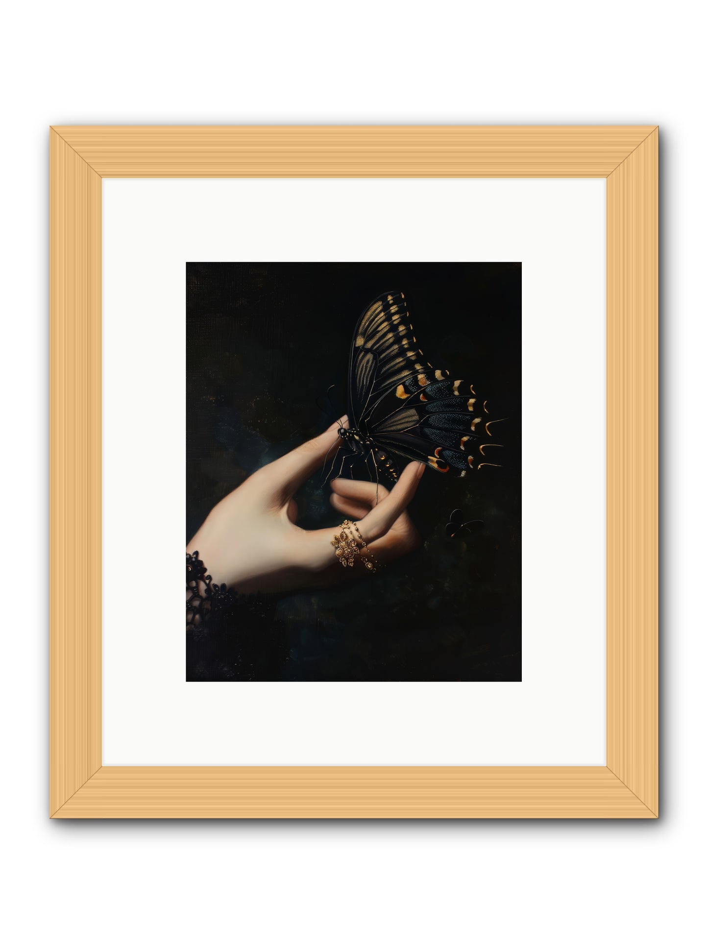 Poe's Midnight -- Framed Print - Natural 8x10