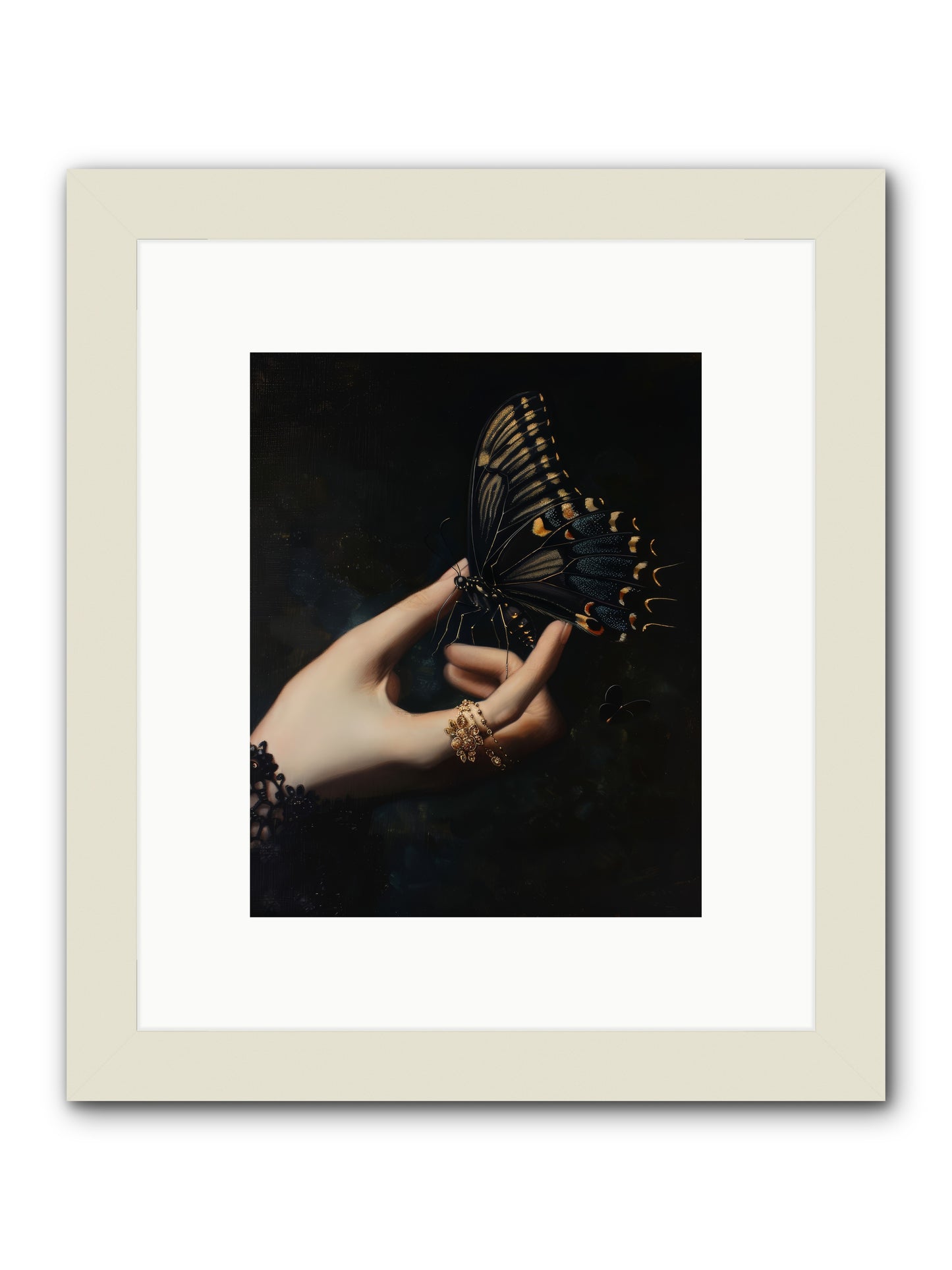 Poe's Midnight -- Framed Print - White 8x10