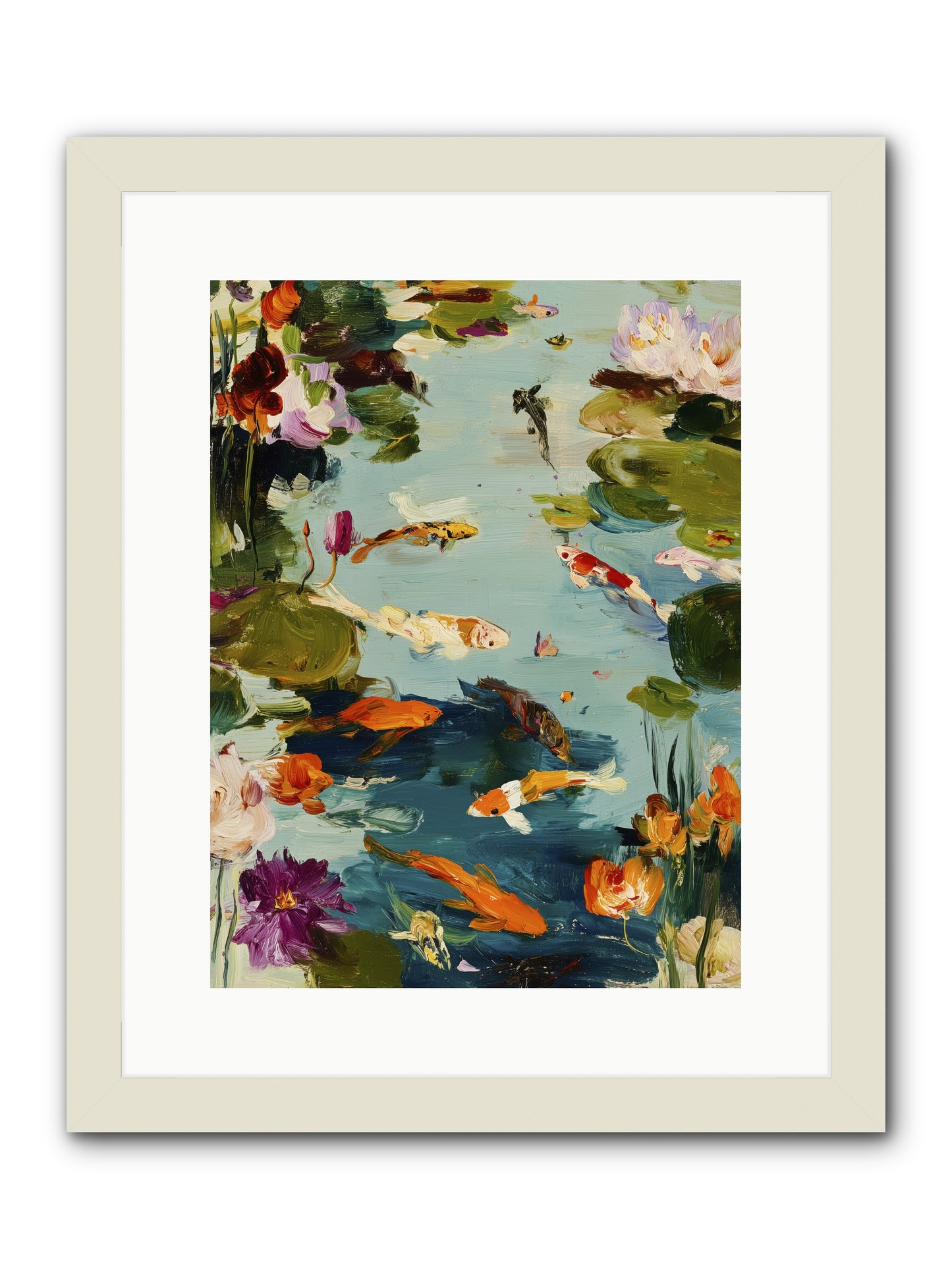 Poetry Written in Water -- Framed Print - White 12x16