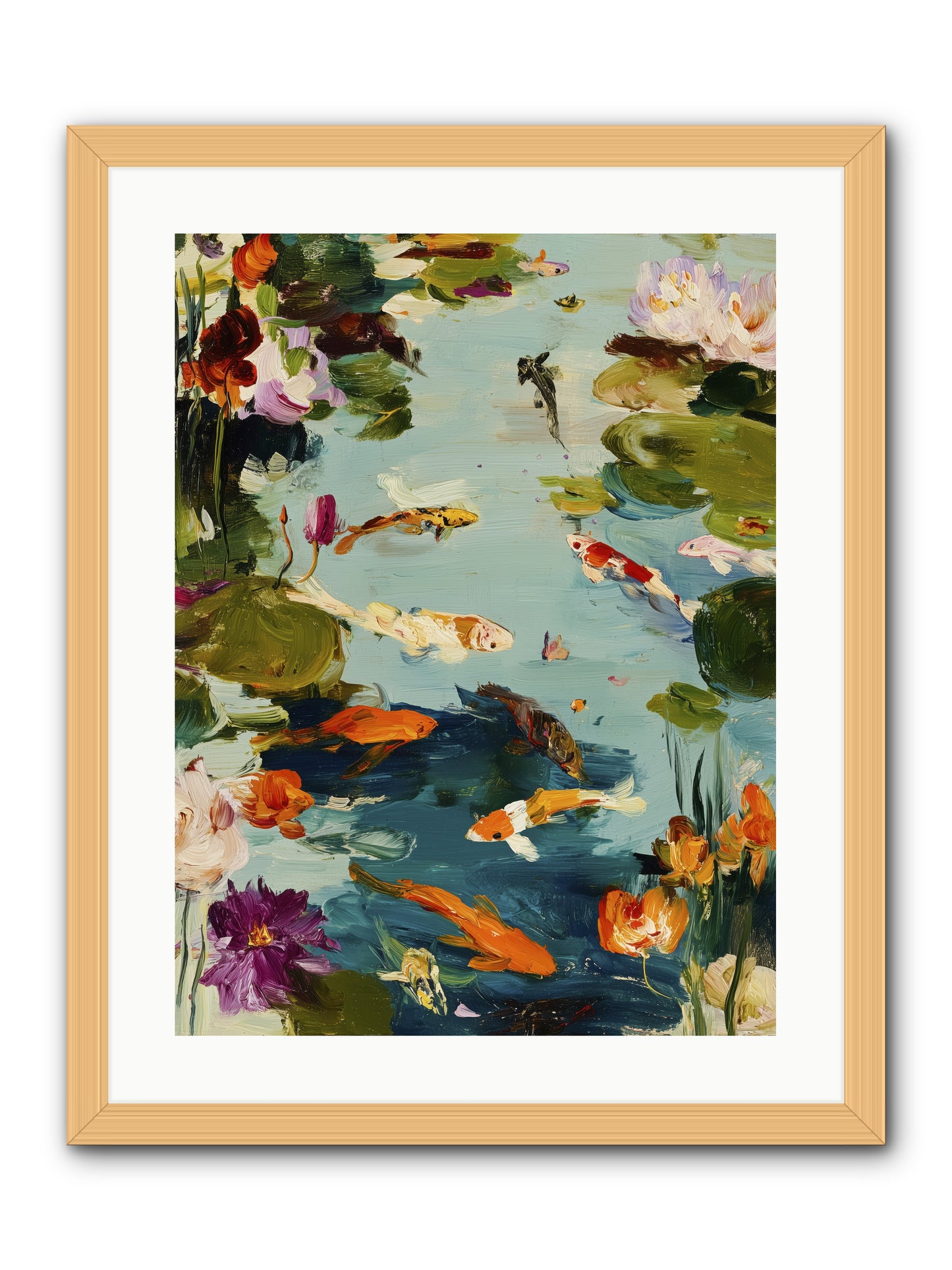 Poetry Written in Water -- Framed Print - Natural 18x24