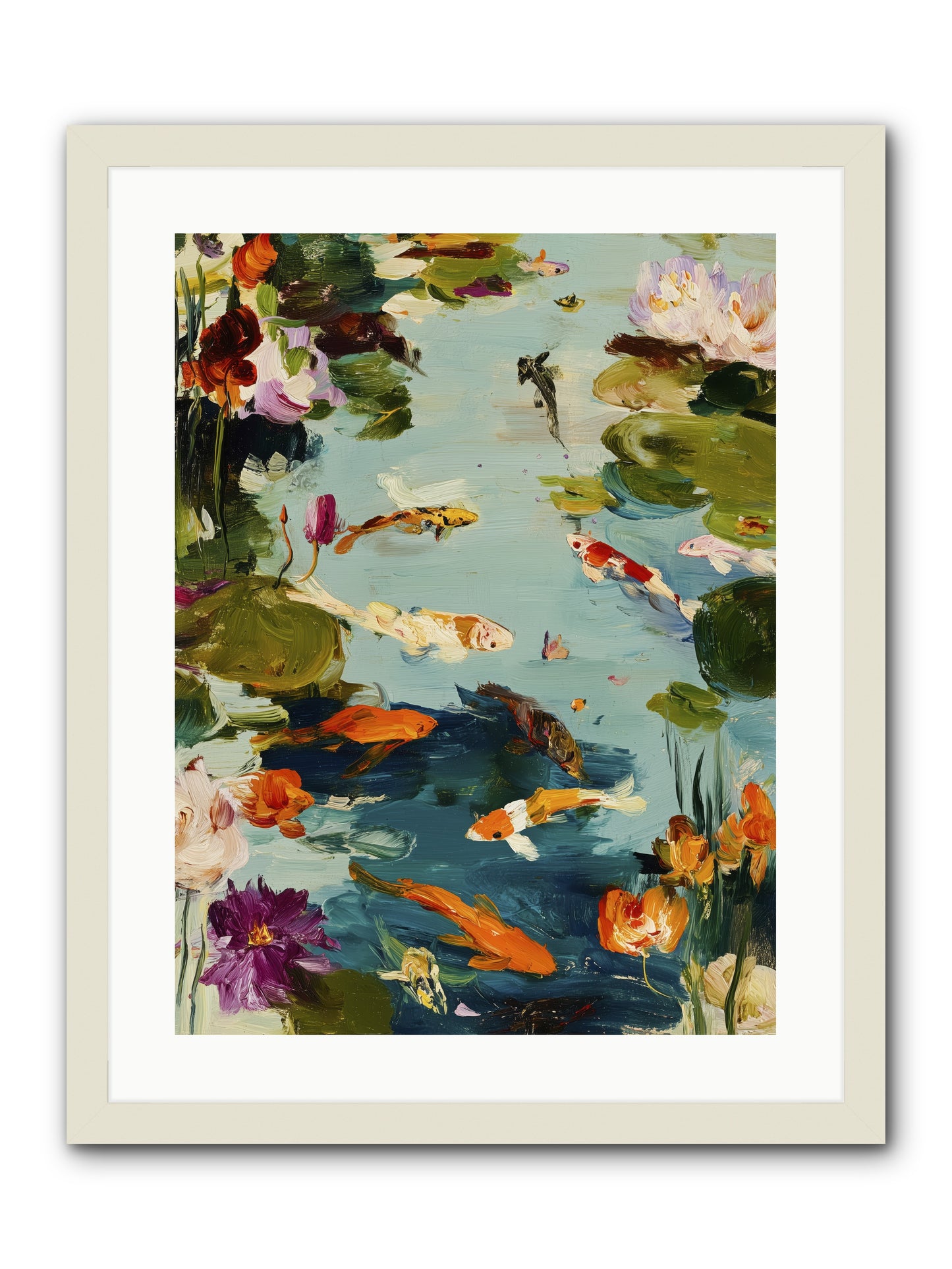 Poetry Written in Water -- Framed Print - White 18x24