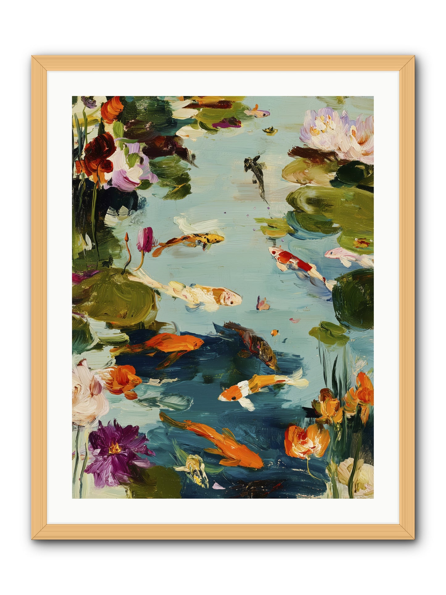 Poetry Written in Water -- Framed Print - Natural 24x32