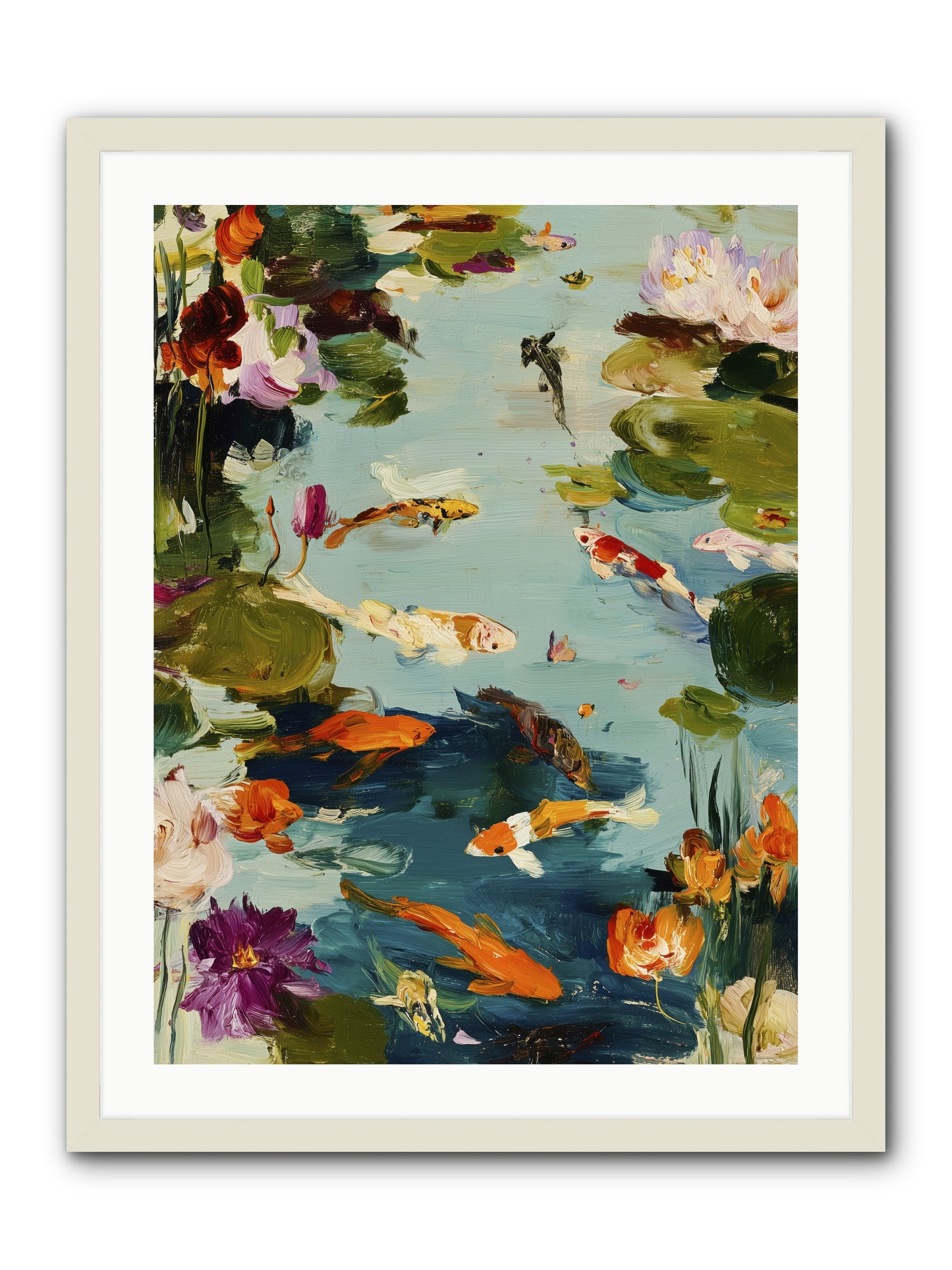 Poetry Written in Water -- Framed Print - White 24x32