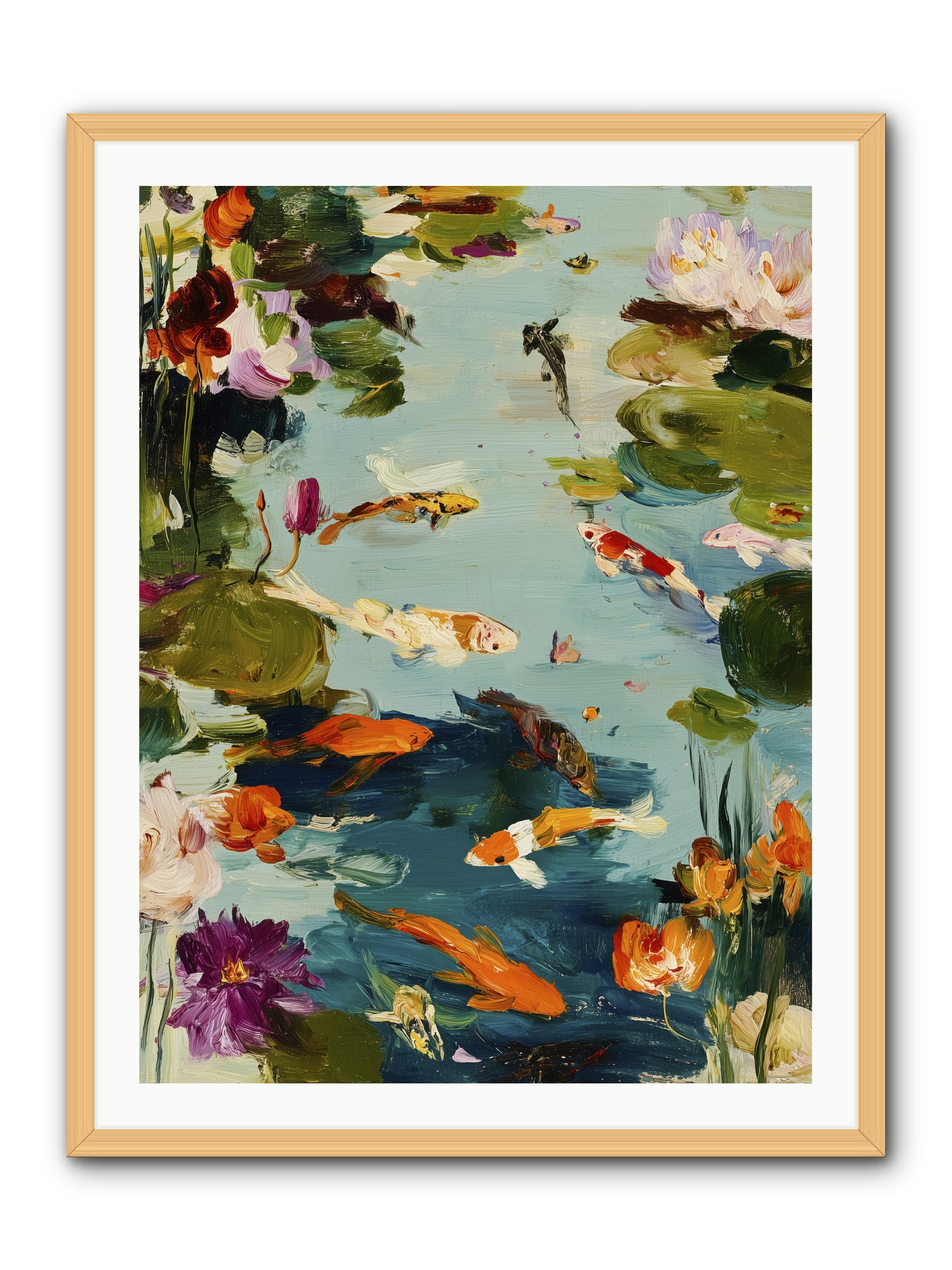Poetry Written in Water -- Framed Print - Natural 30x40