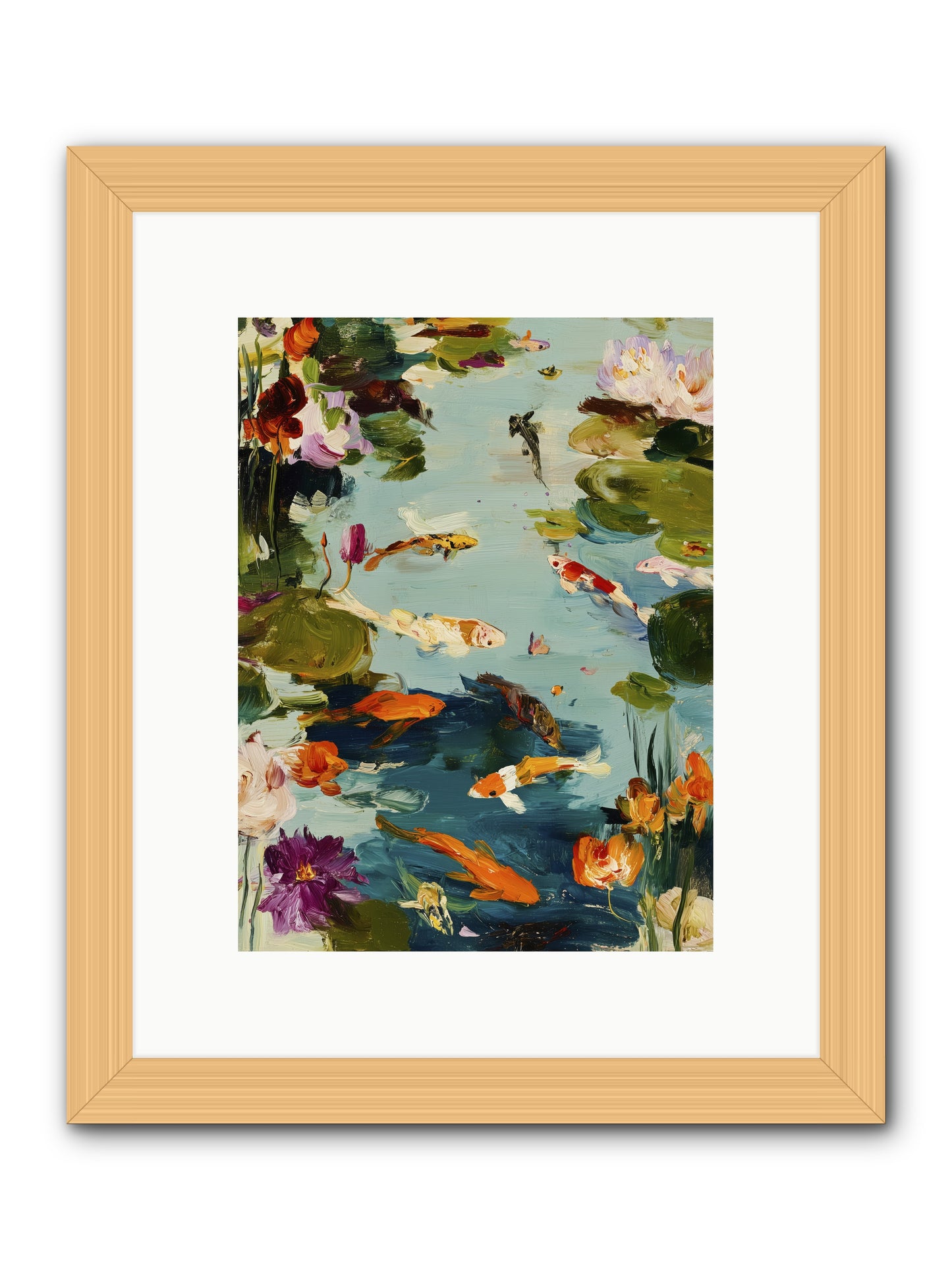 Poetry Written in Water -- Framed Print - Natural 9x12